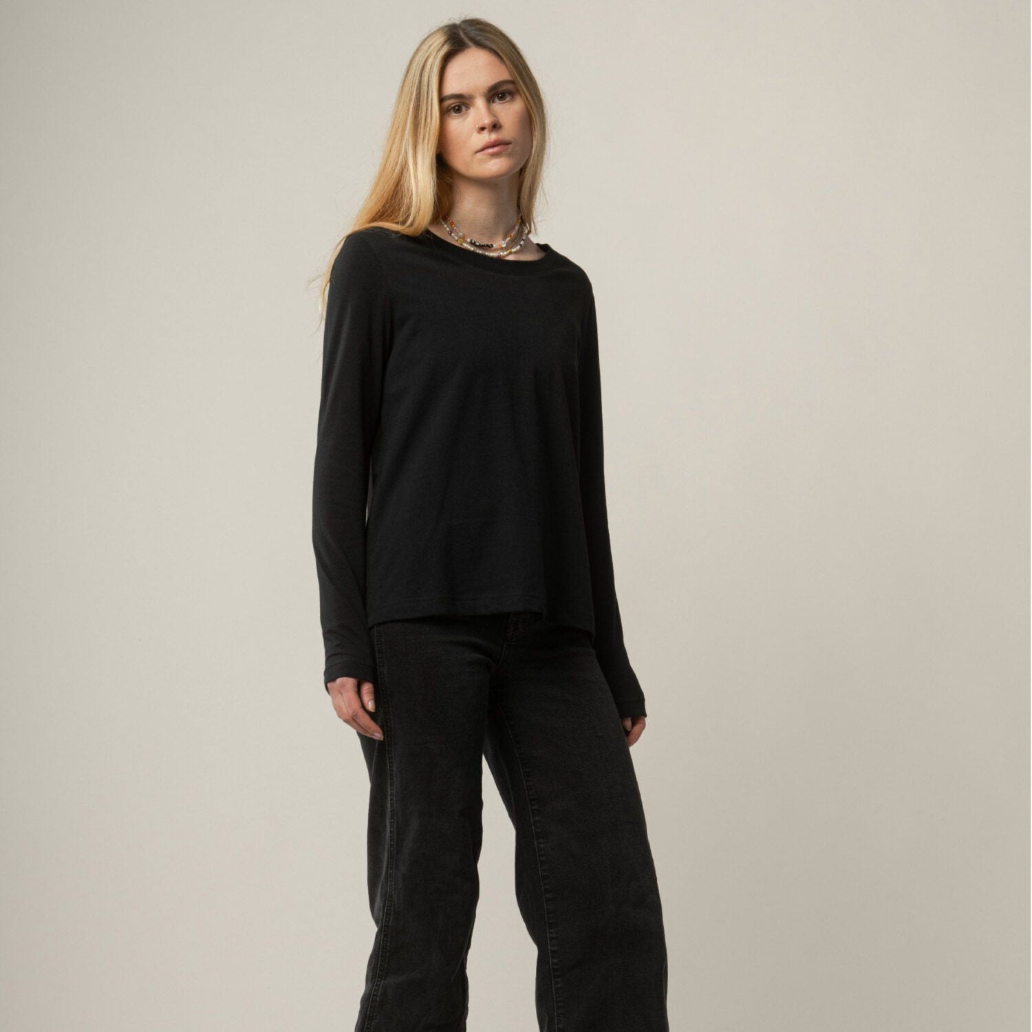 MELA Damen Langarmshirt REENA - schwarz_4