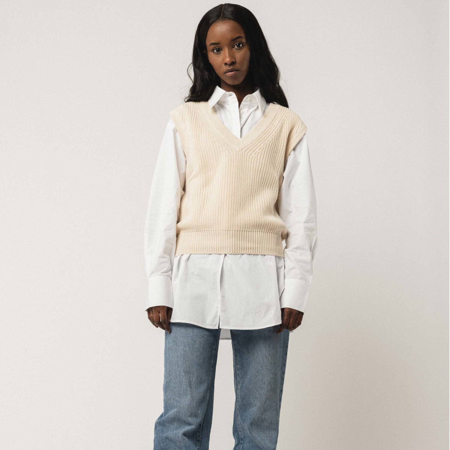 MELA Damen Pullunder "DAYITA" - cream