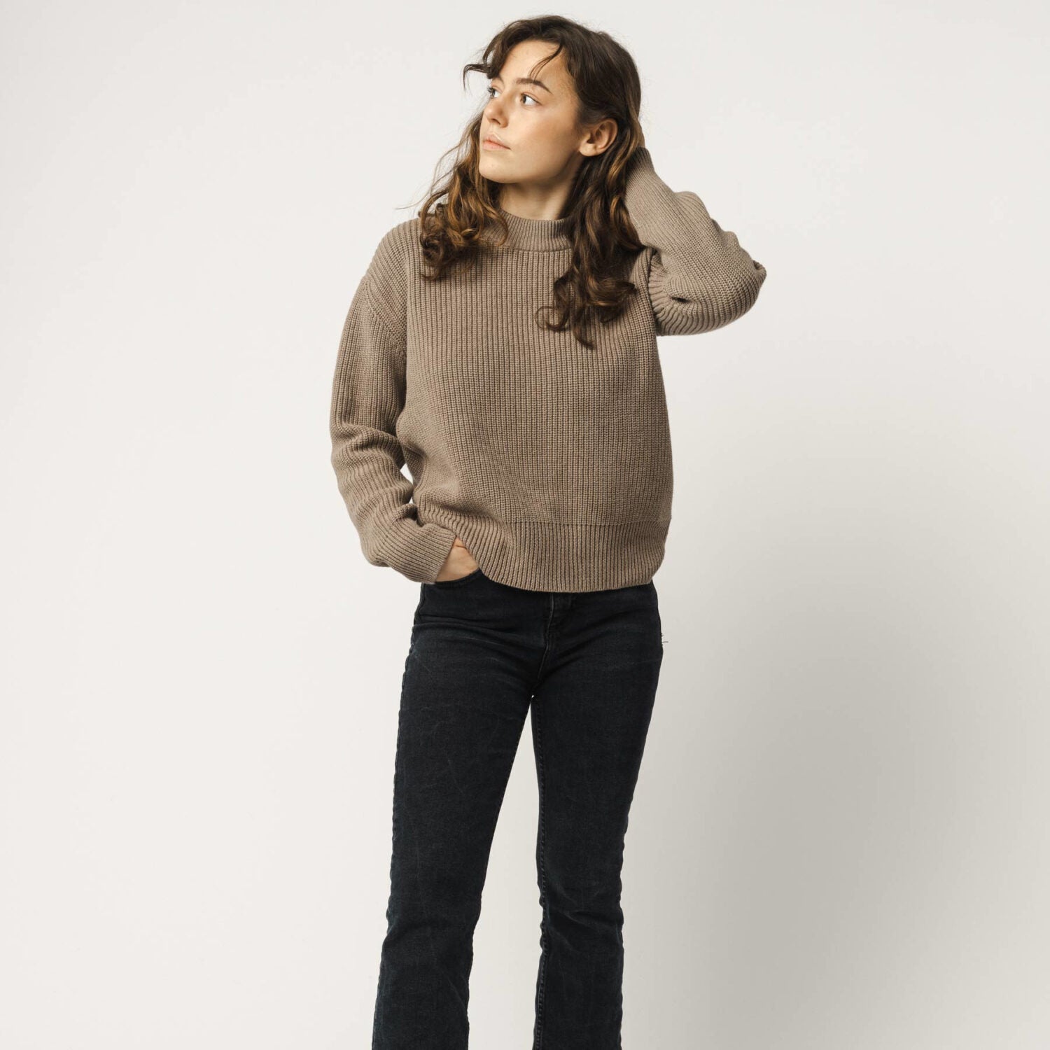 MELA Damen Rippstrickpullover MANIKA - hazel-melange_3