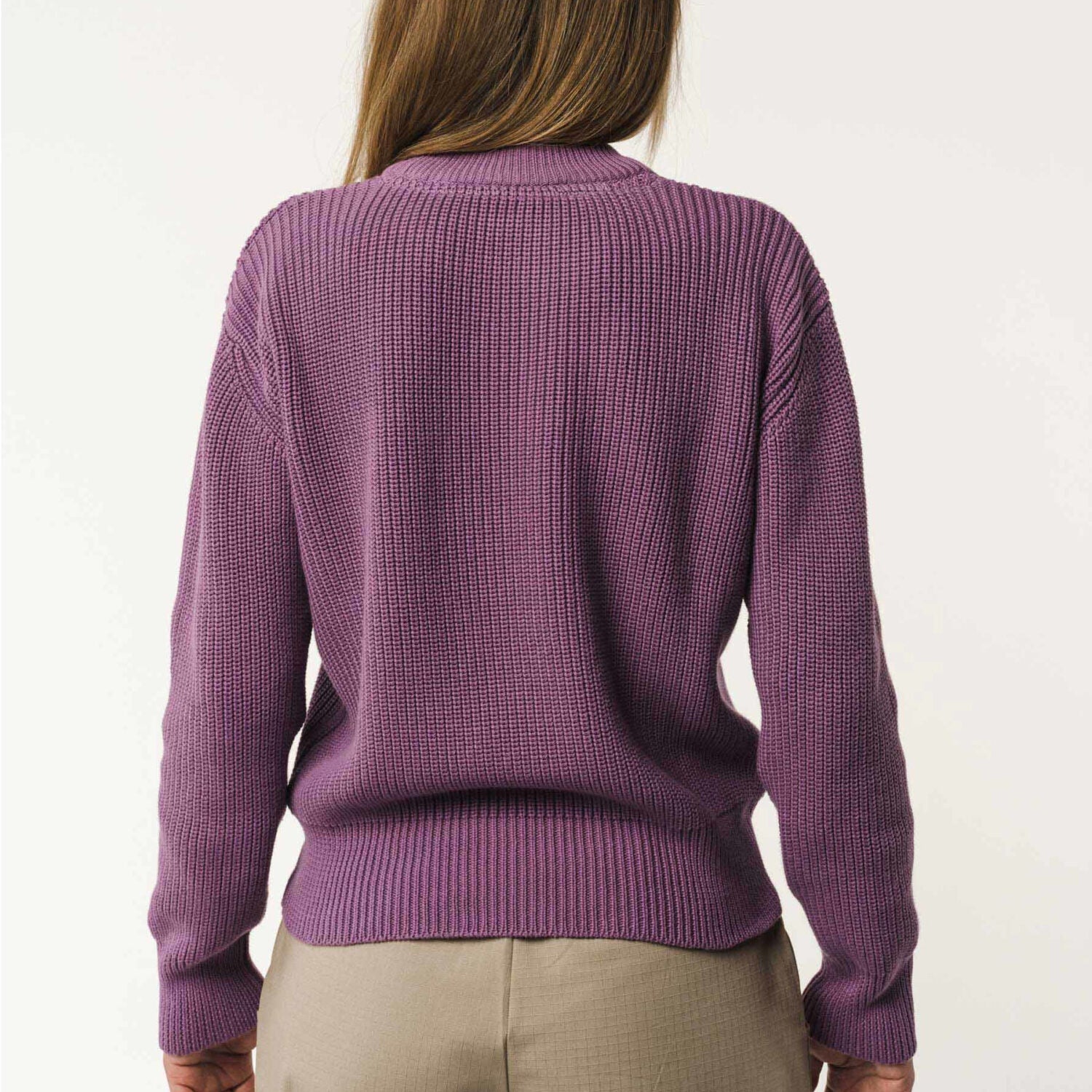 MELA Damen Rippstrickpullover MANIKA - lila_2
