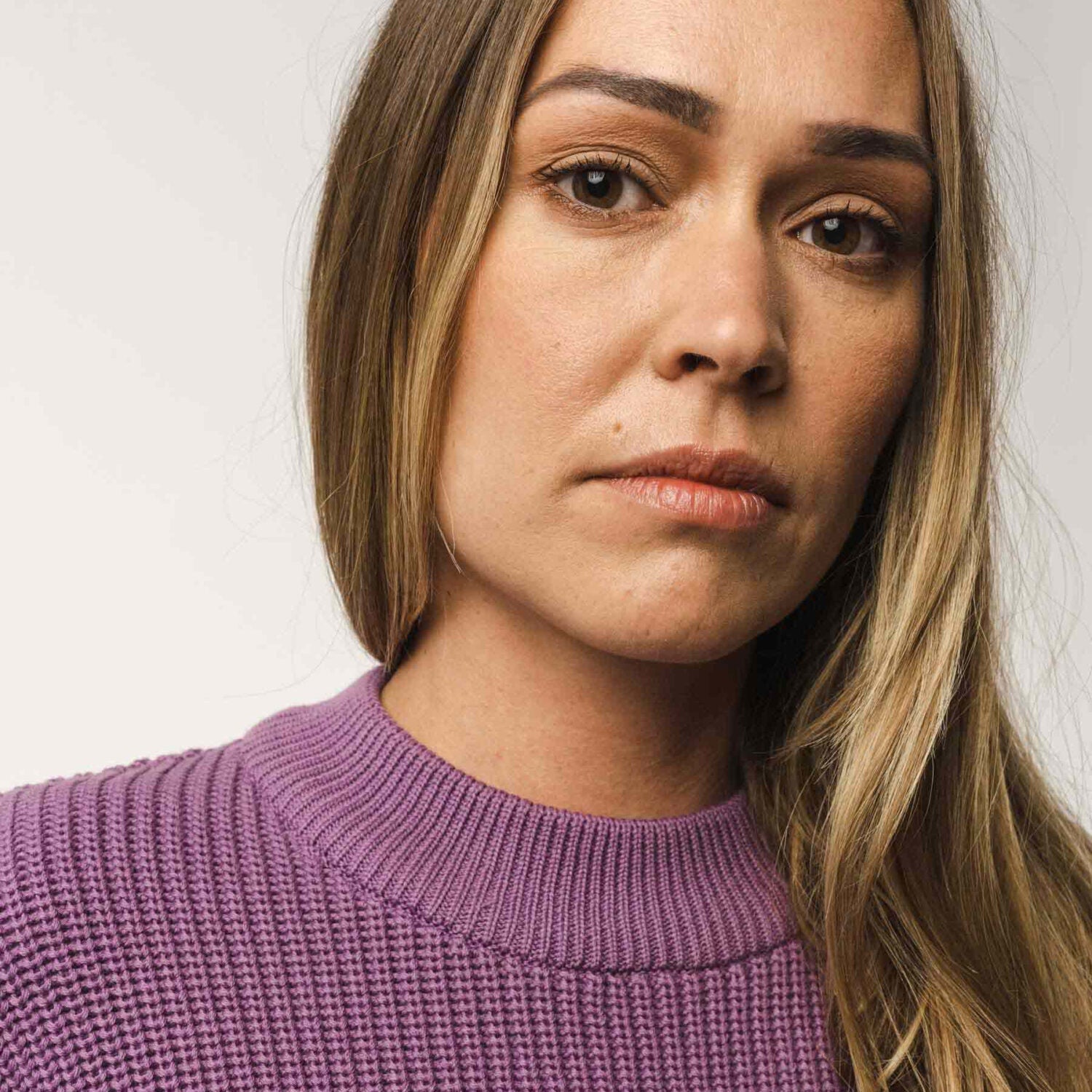 MELA Damen Rippstrickpullover MANIKA - lila_4