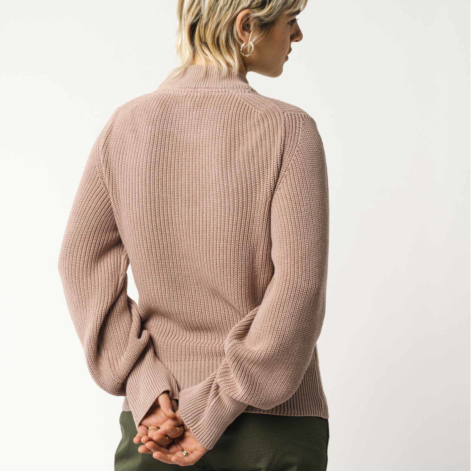 MELA Damen Rippstrickpullover "RIYA" - rose
