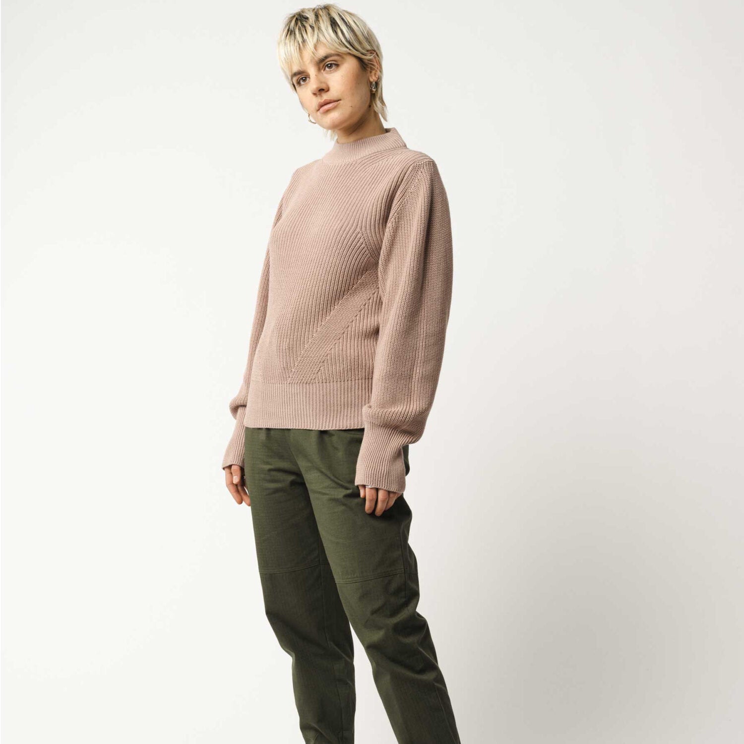 MELA Damen Rippstrickpullover "RIYA" - rose