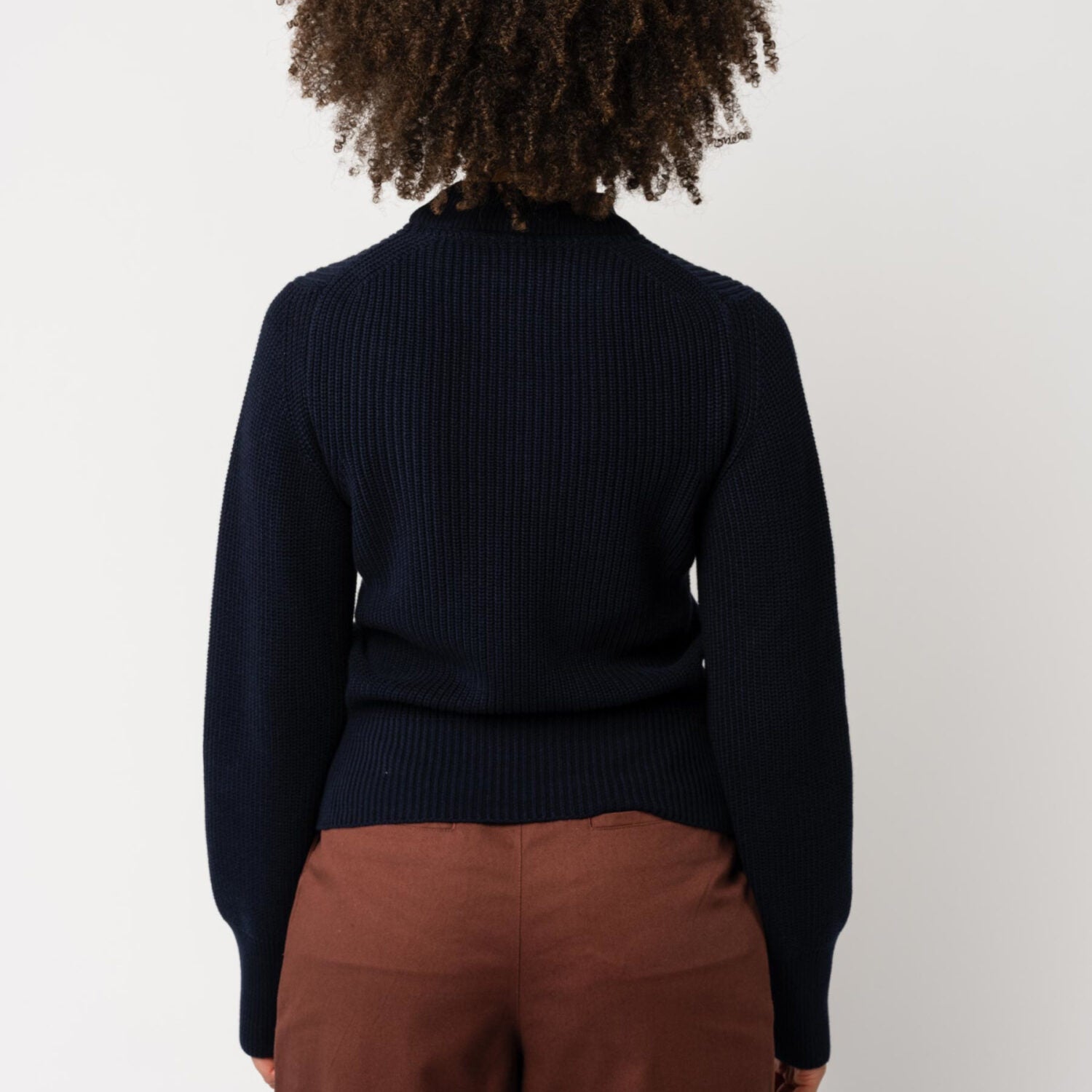 MELA Damen Rippstrickpullover "RIYA" - navy