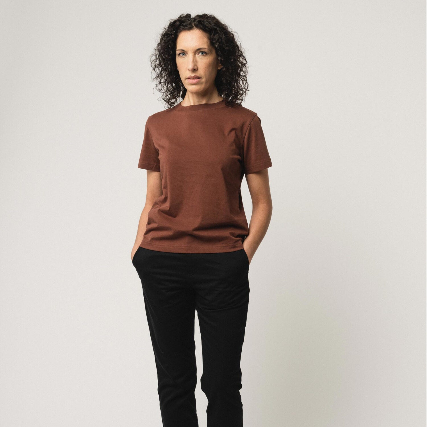 MELA Damen T-Shirt "KHIRA" - mahagoni