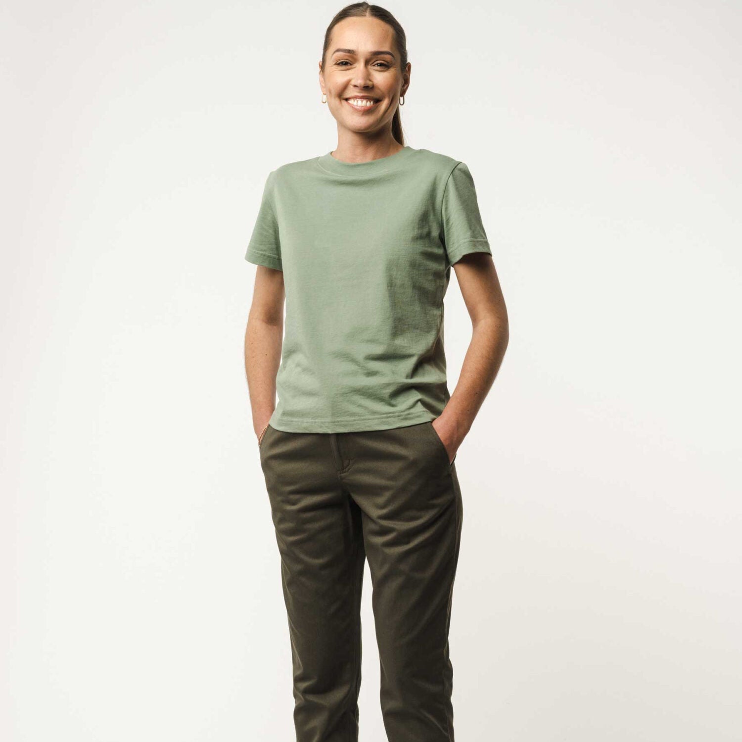 MELA Damen T-Shirt KHIRA - sage_3