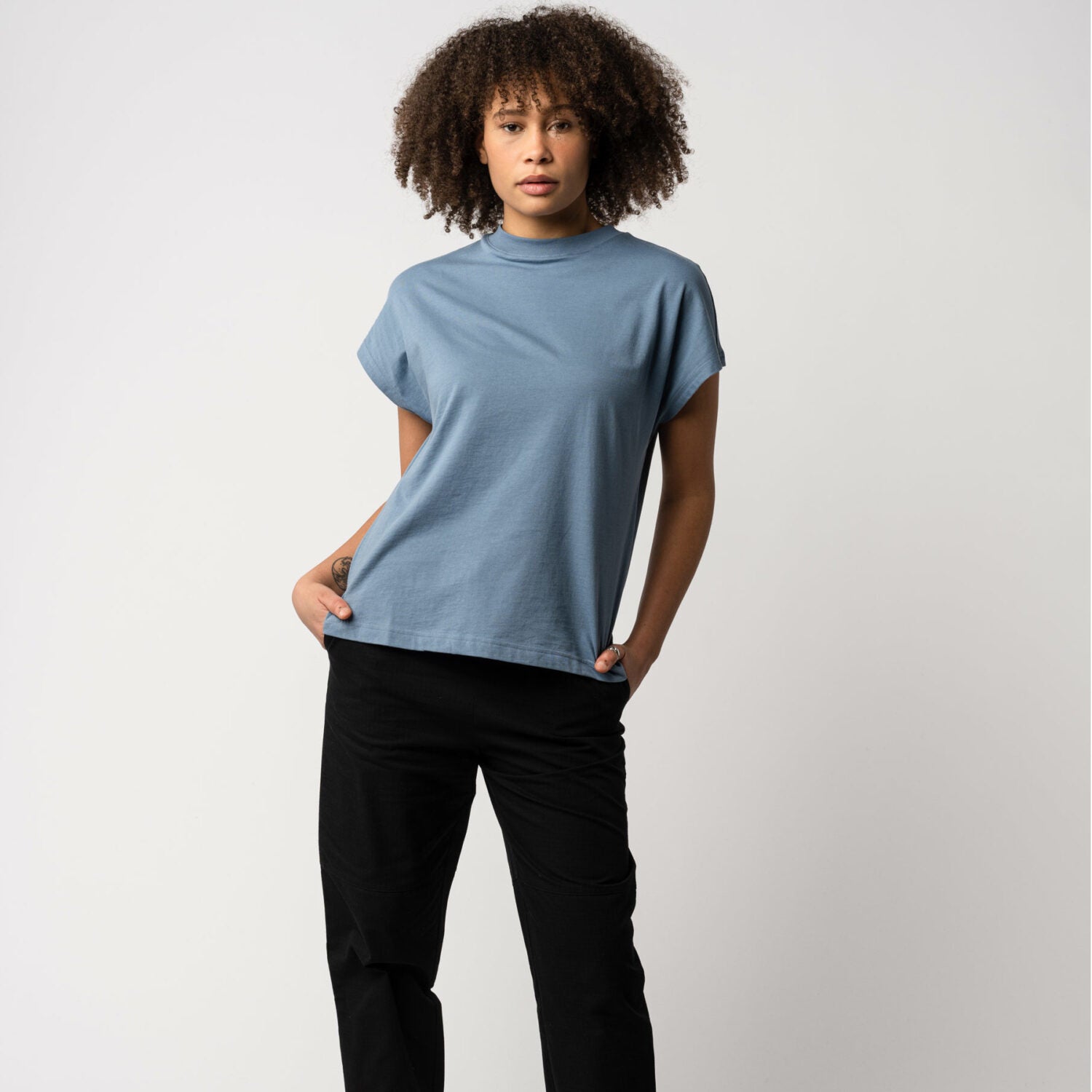MELA Damen T-Shirt "MADHU" - pasty blue