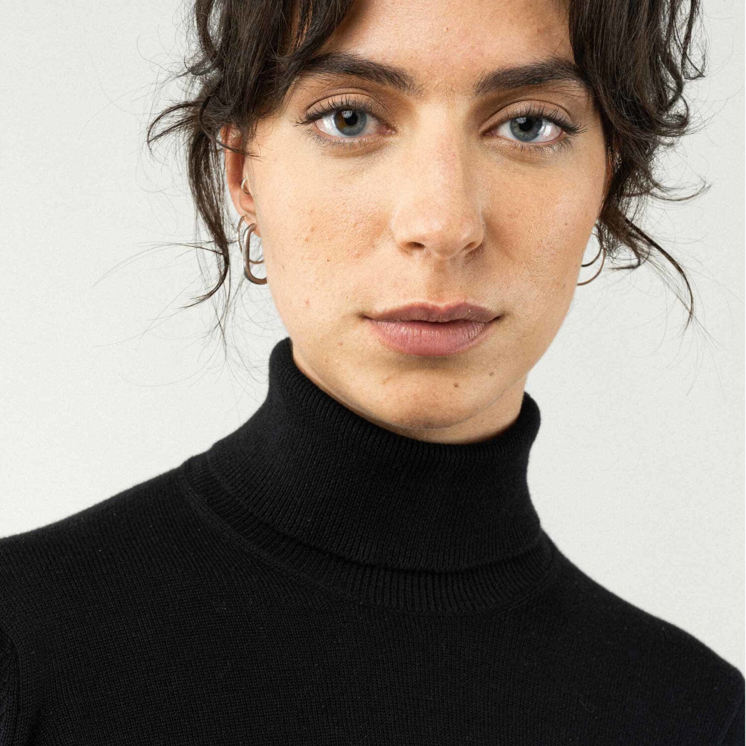 MELA Feinstrick Rollkragenpullover "MAYURA" - schwarz