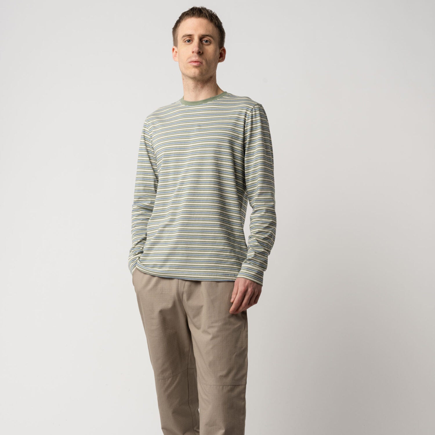 MELA Herren Basic Langarmshirt "JERIN" - multicolor stripes