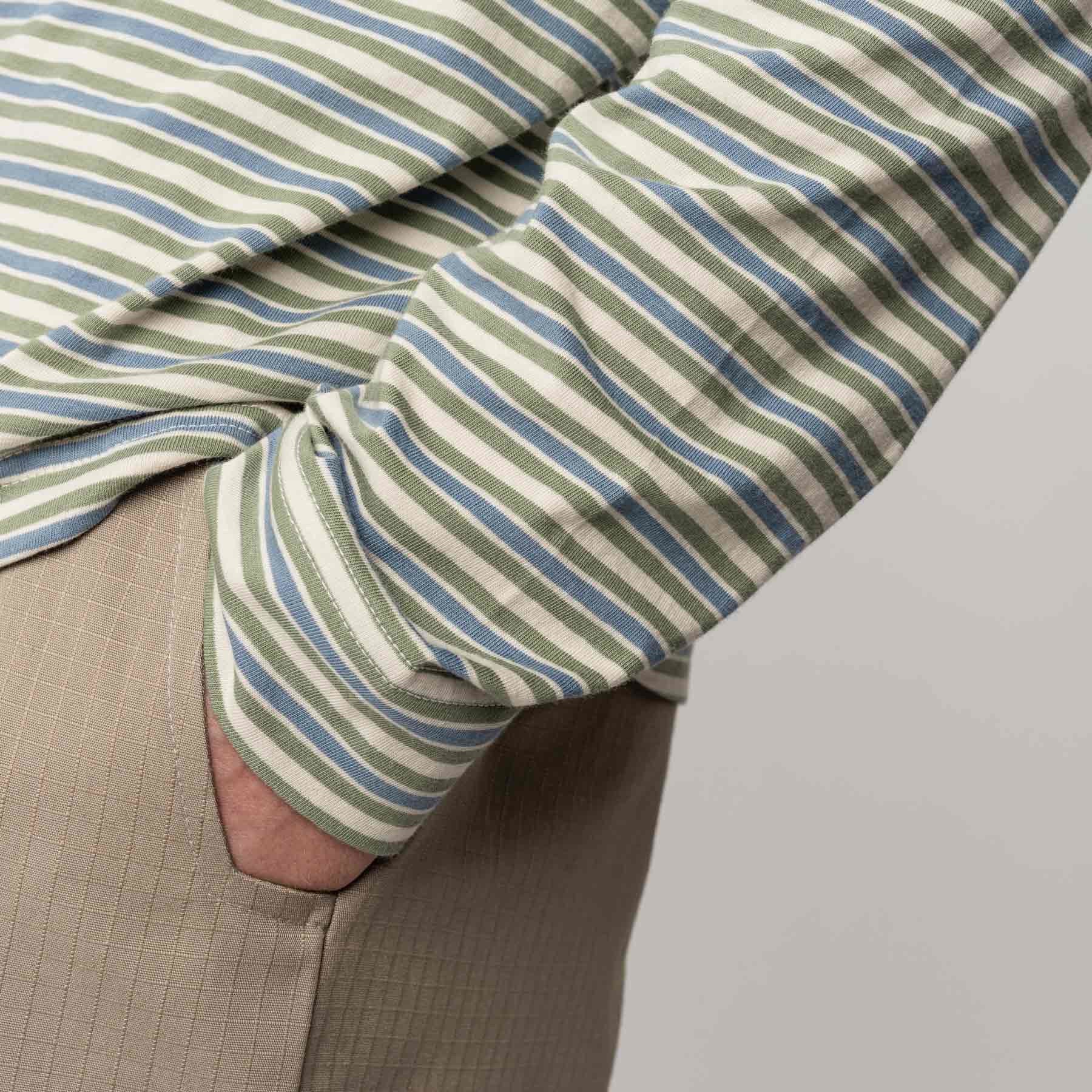 MELA Herren Basic Langarmshirt "JERIN" - multicolor stripes