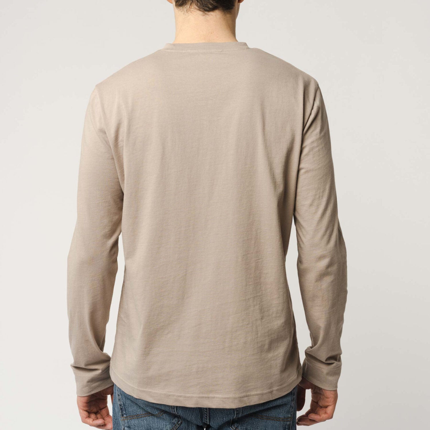MELA Herren Basic Langarmshirt "JERIN" - taupe