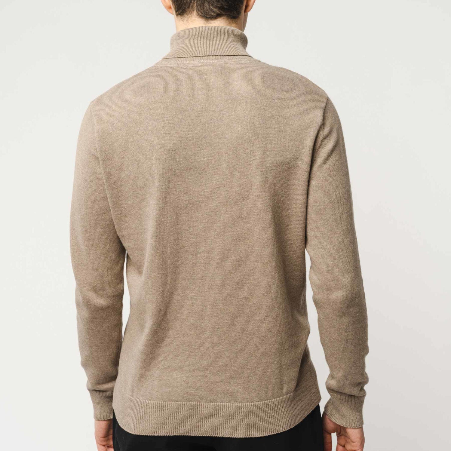 MELA Herren Feinstrick Rollkragenpullover "KANJA" - hazel-melange