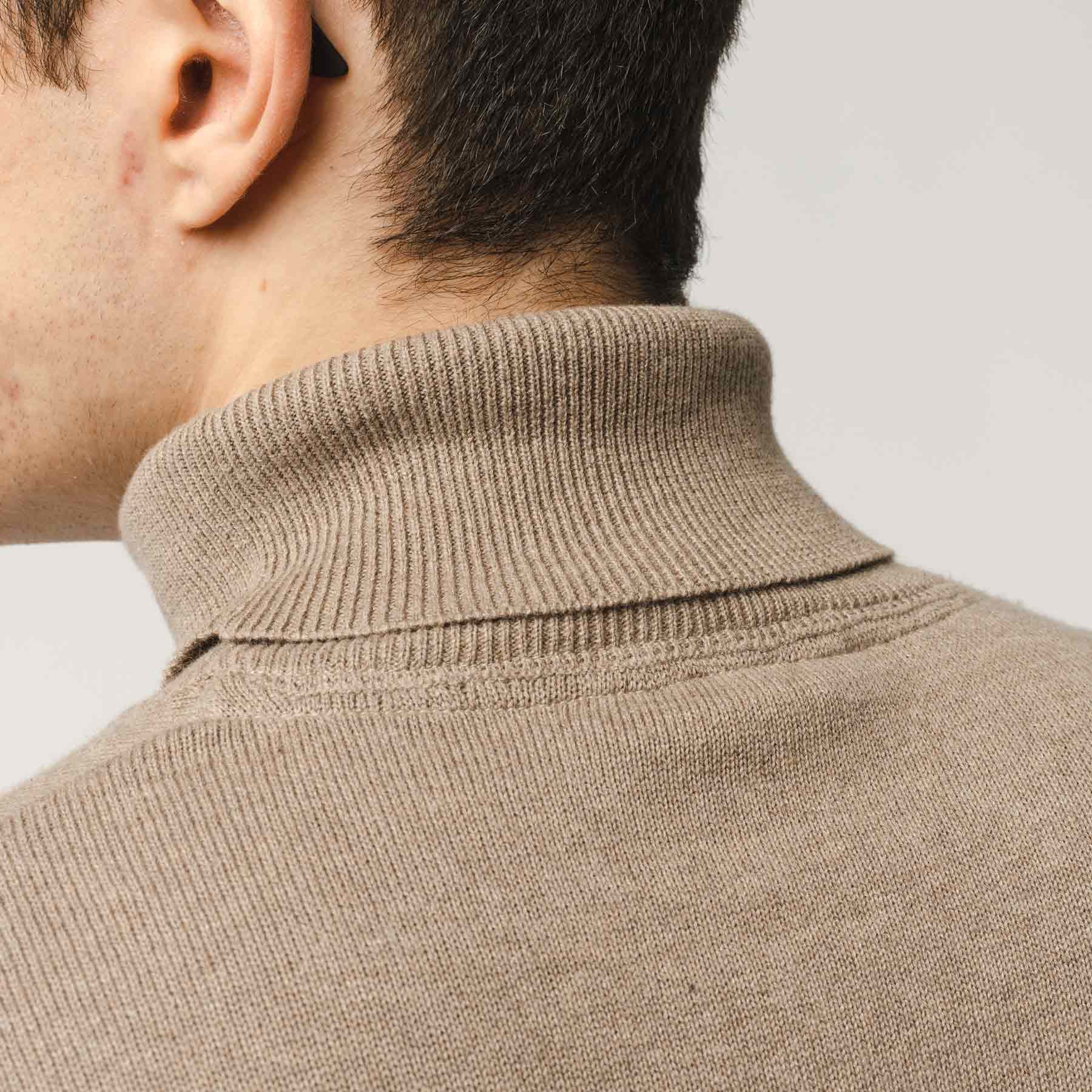 MELA Herren Feinstrick Rollkragenpullover "KANJA" - hazel-melange