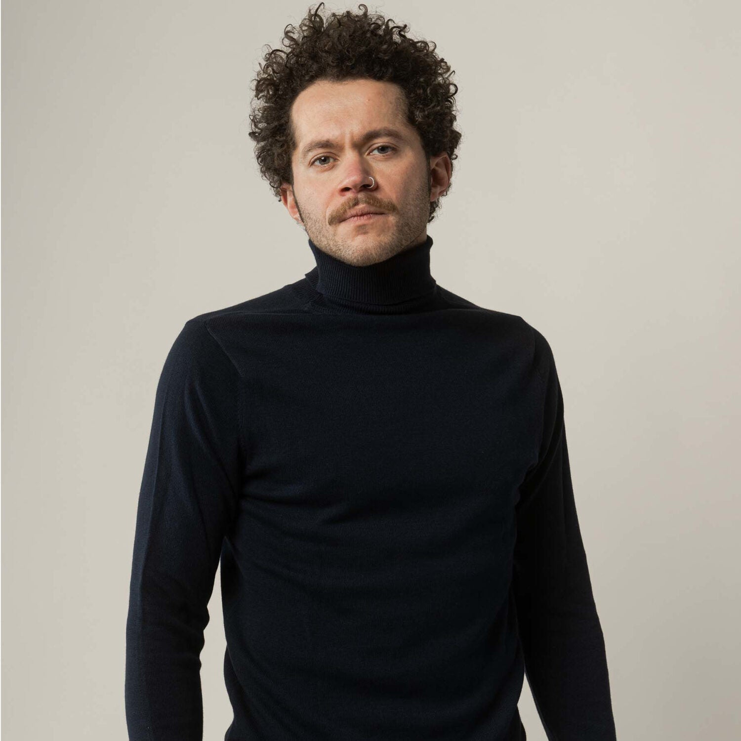 MELA Herren Feinstrick Rollkragenpullover "KANJA" - navy