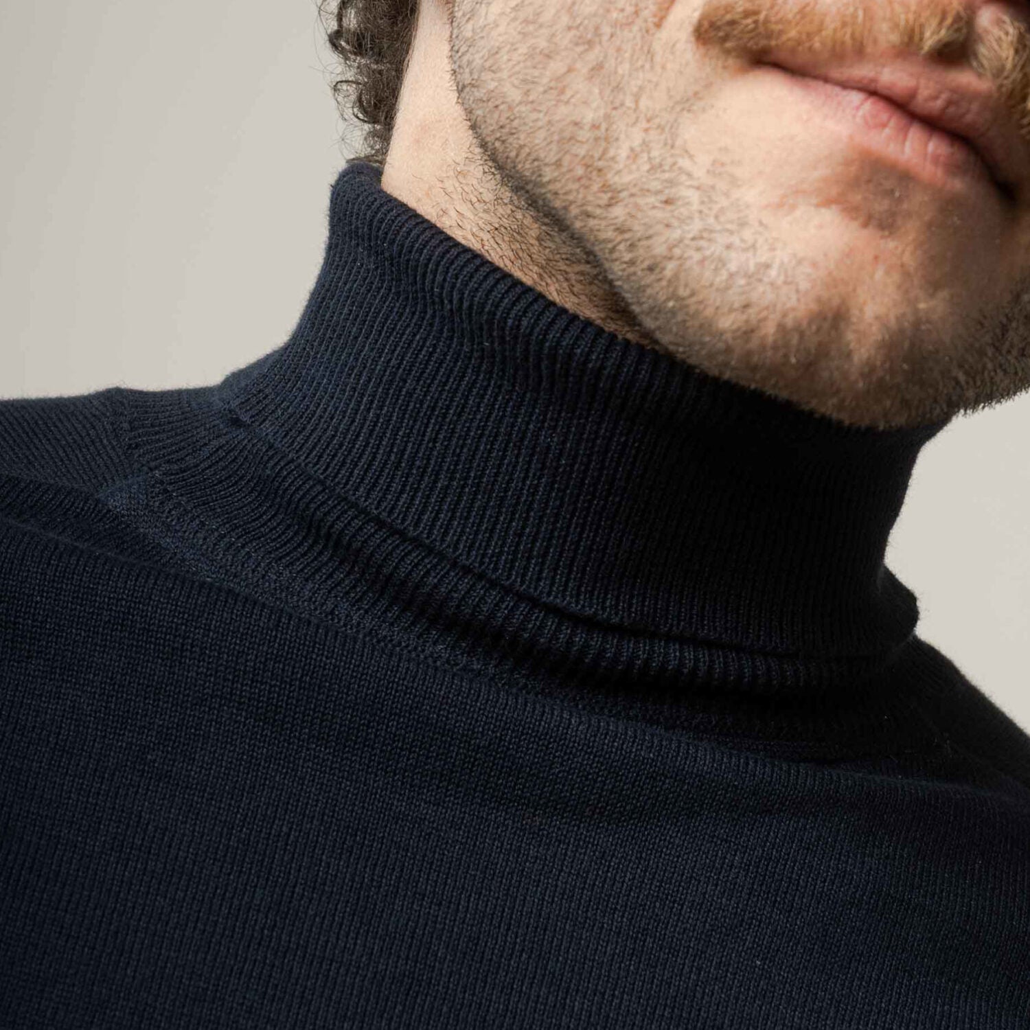 MELA Herren Feinstrick Rollkragenpullover "KANJA" - navy