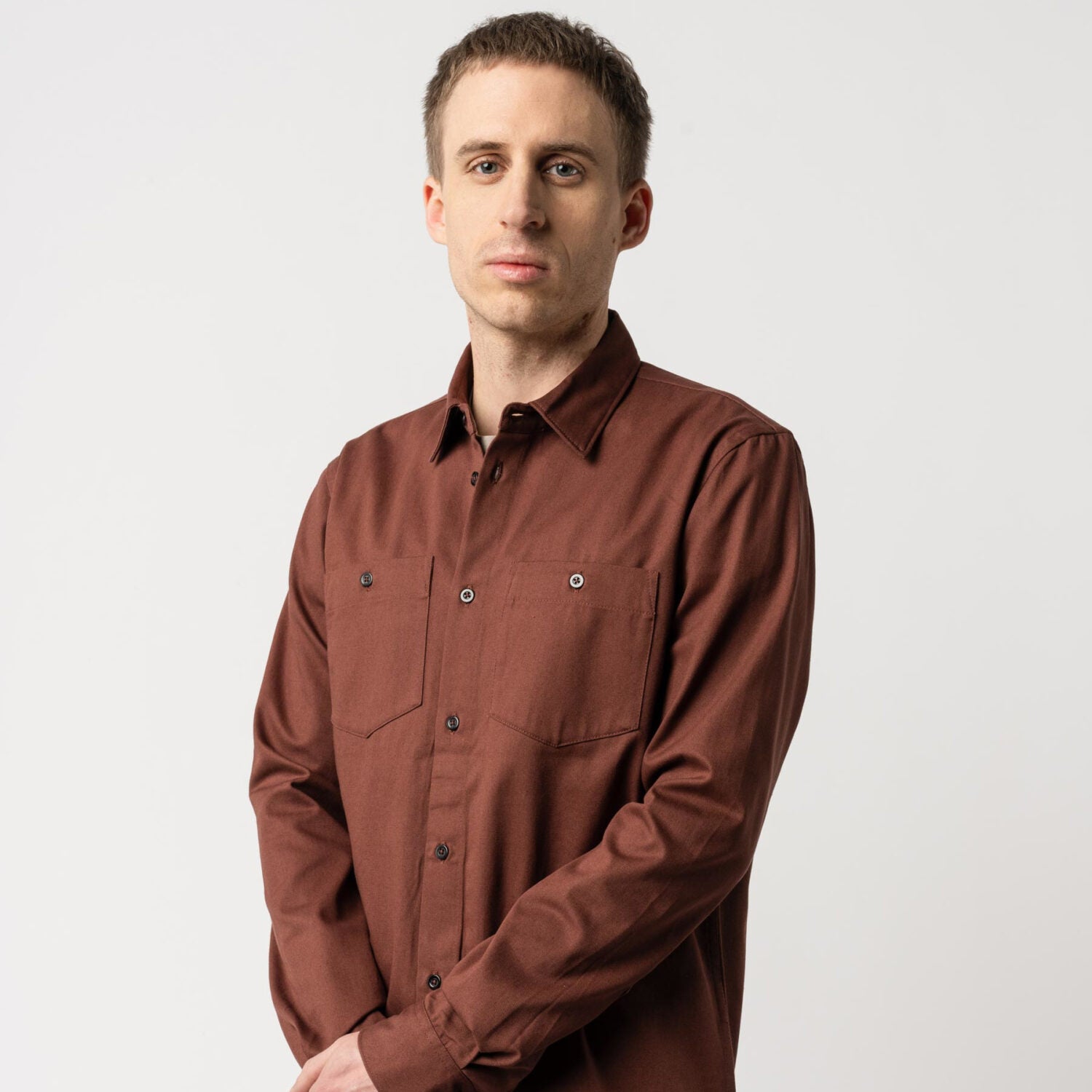 MELA Herren Hemdjacke PRAN - mahagoni_1