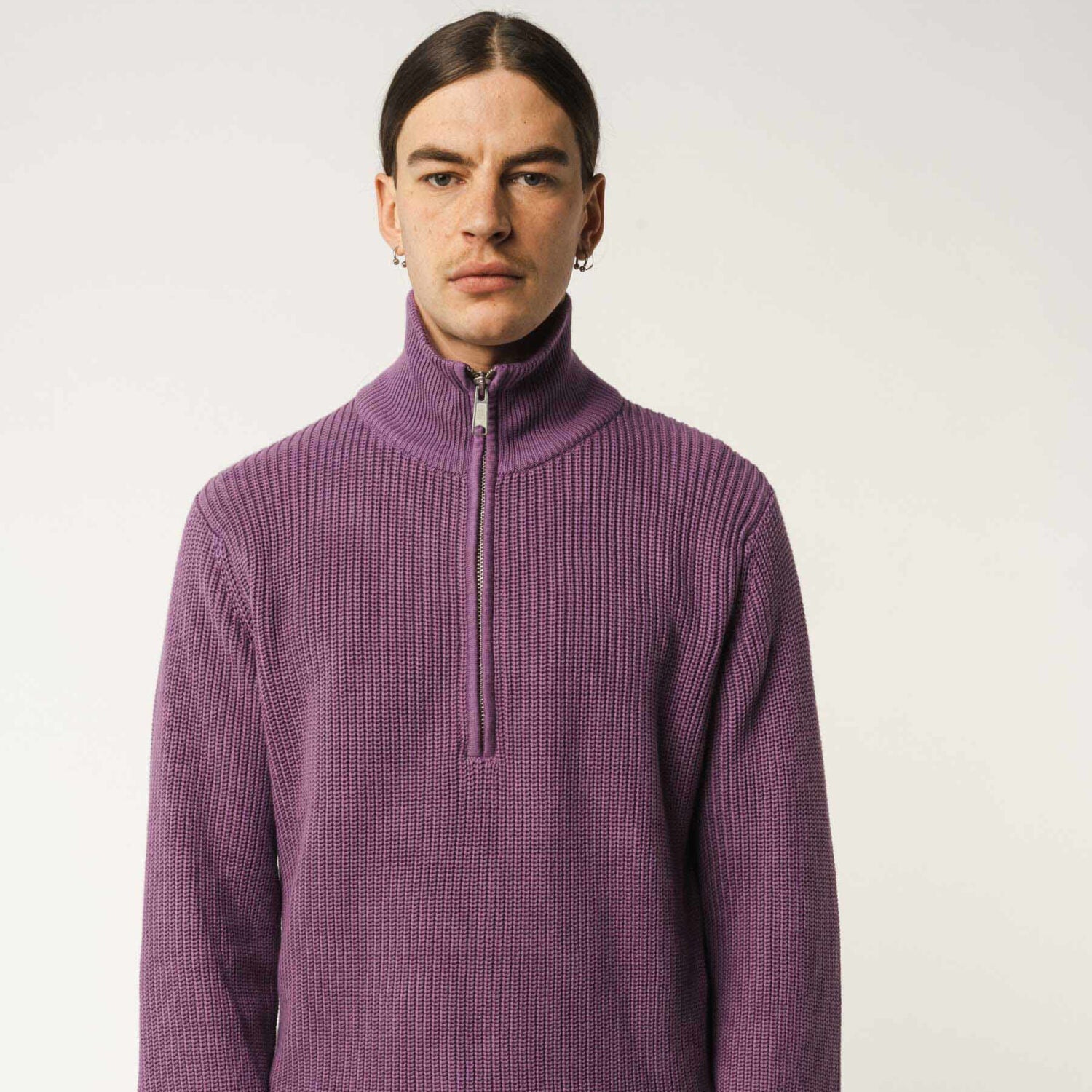 MELA Herren Rippstrick Troyer "UDAI" - lila