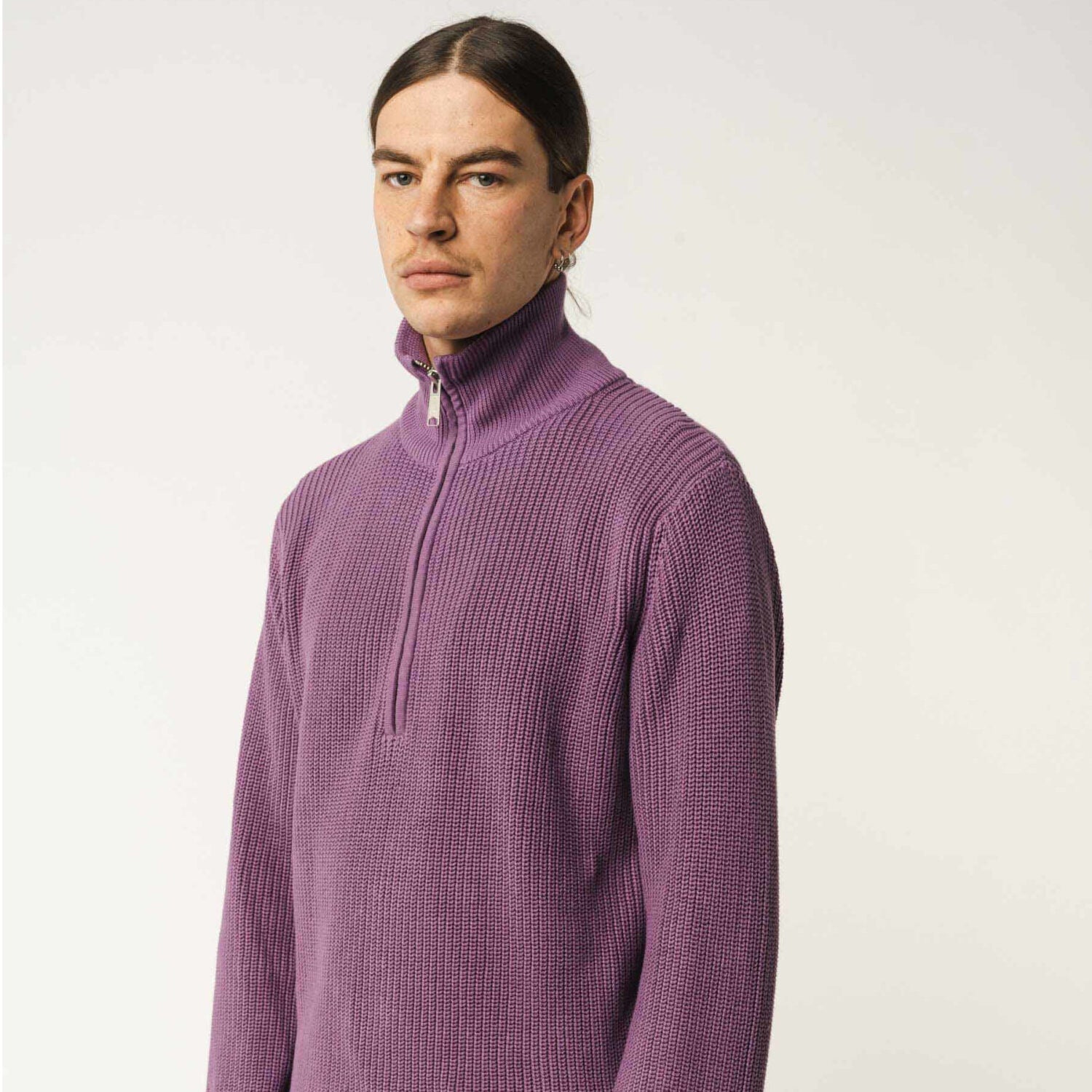 MELA Herren Rippstrick Troyer "UDAI" - lila