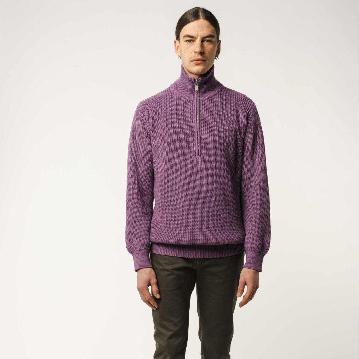 MELA Herren Rippstrick Troyer "UDAI" - lila