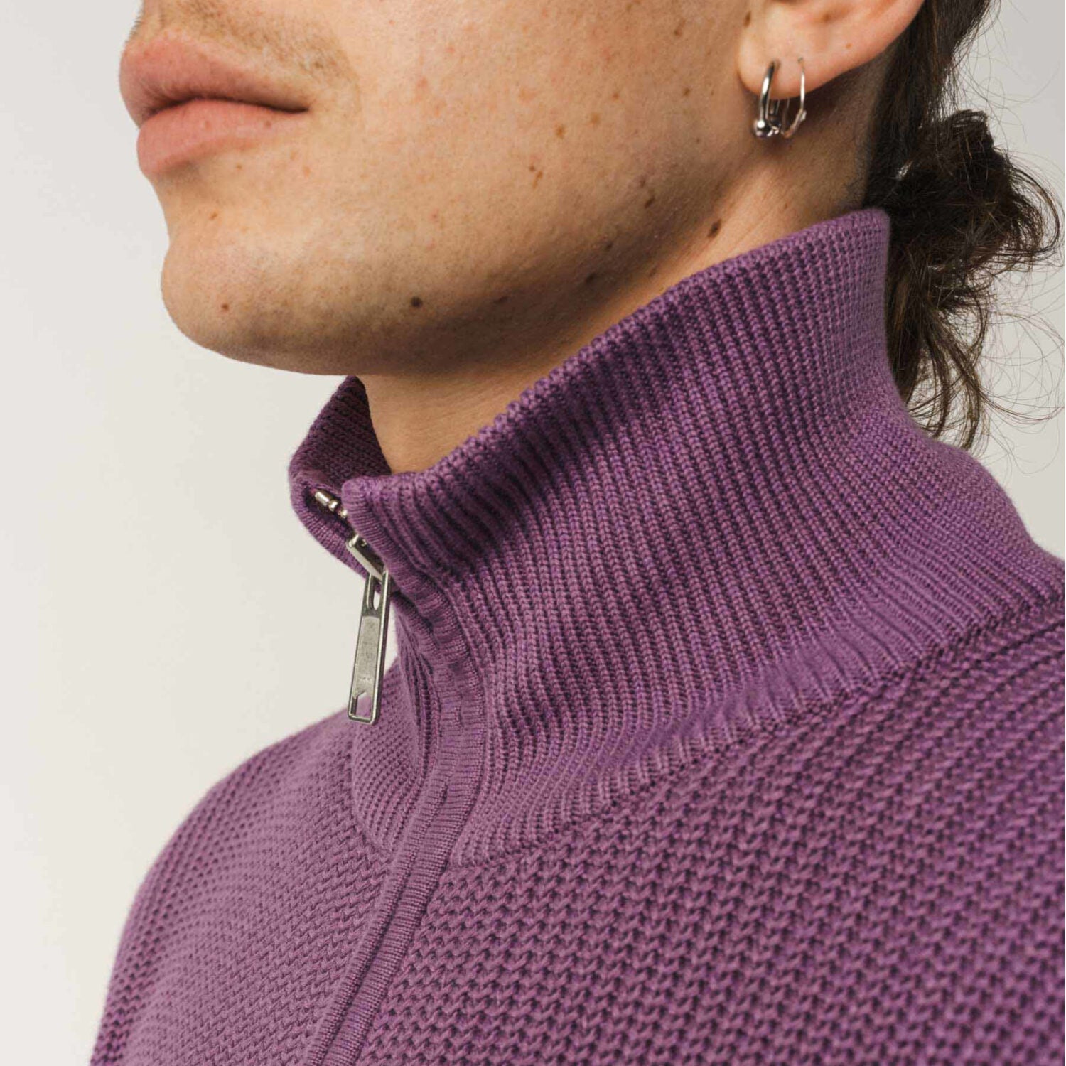 MELA Herren Rippstrick Troyer "UDAI" - lila