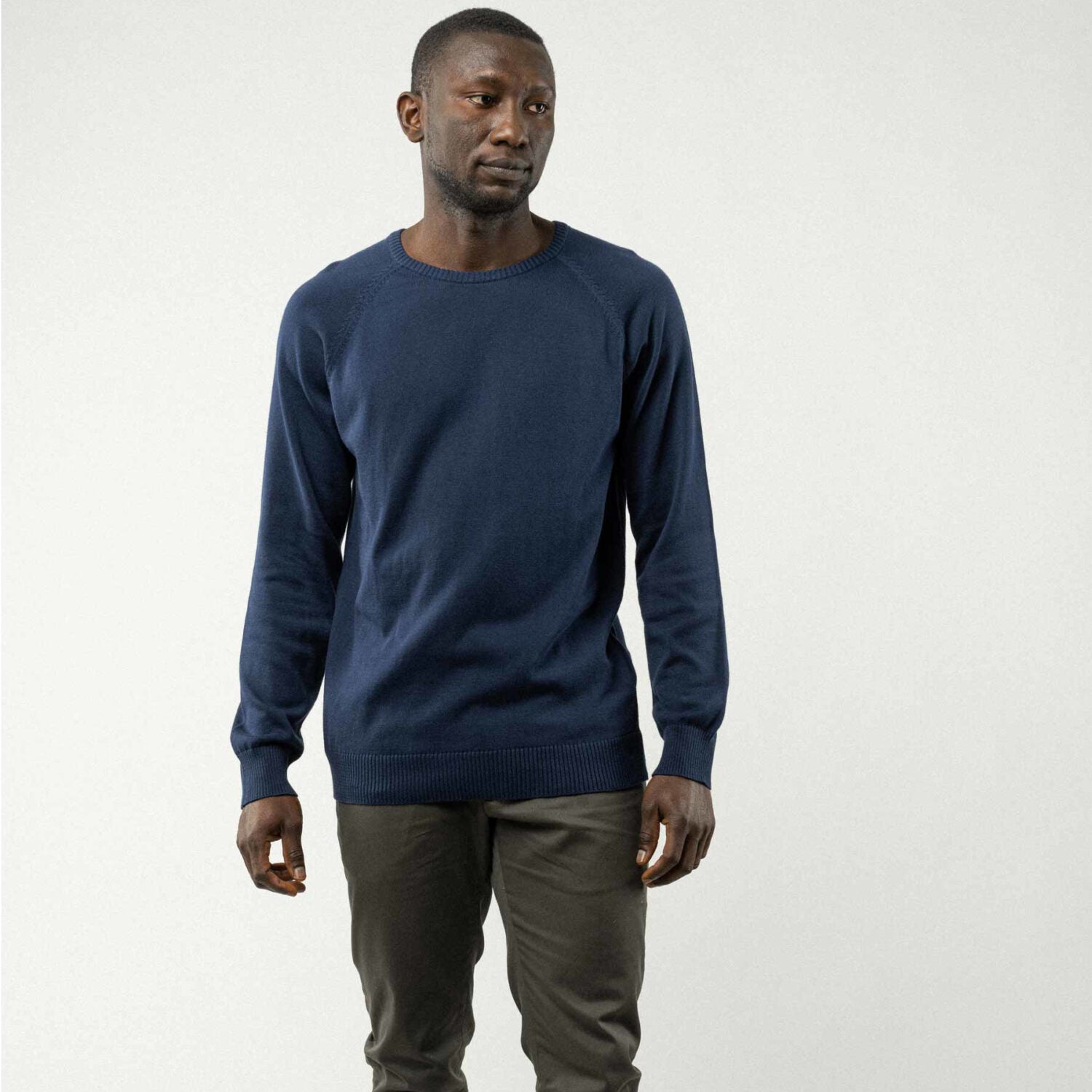 MELA Herren Strickpullover "BASIC" - blau