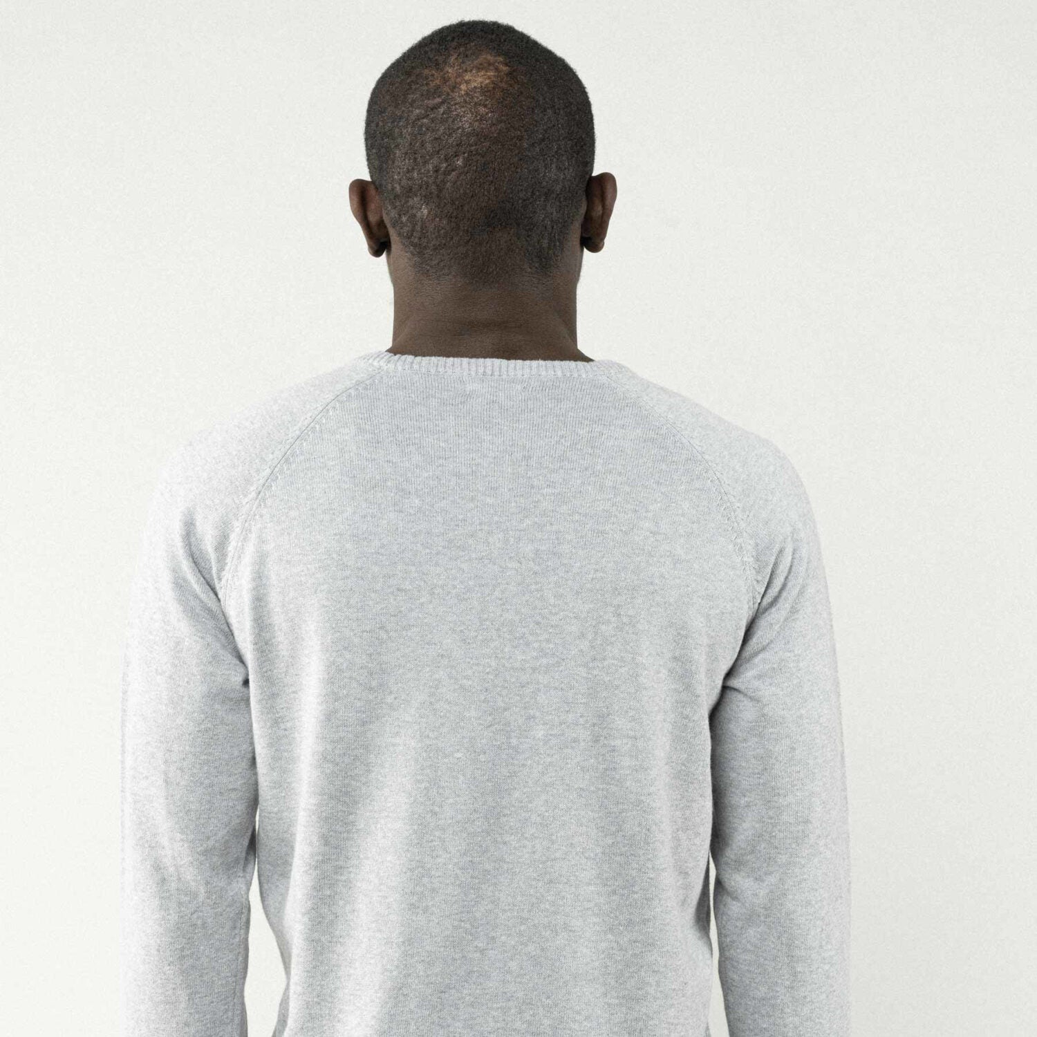 MELA Herren Strickpullover BASIC - grau-melange_3