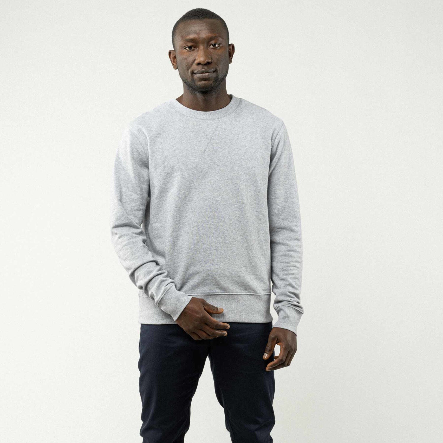 MELA Herren Sweatshirt ADIL - Grau-Melange_4