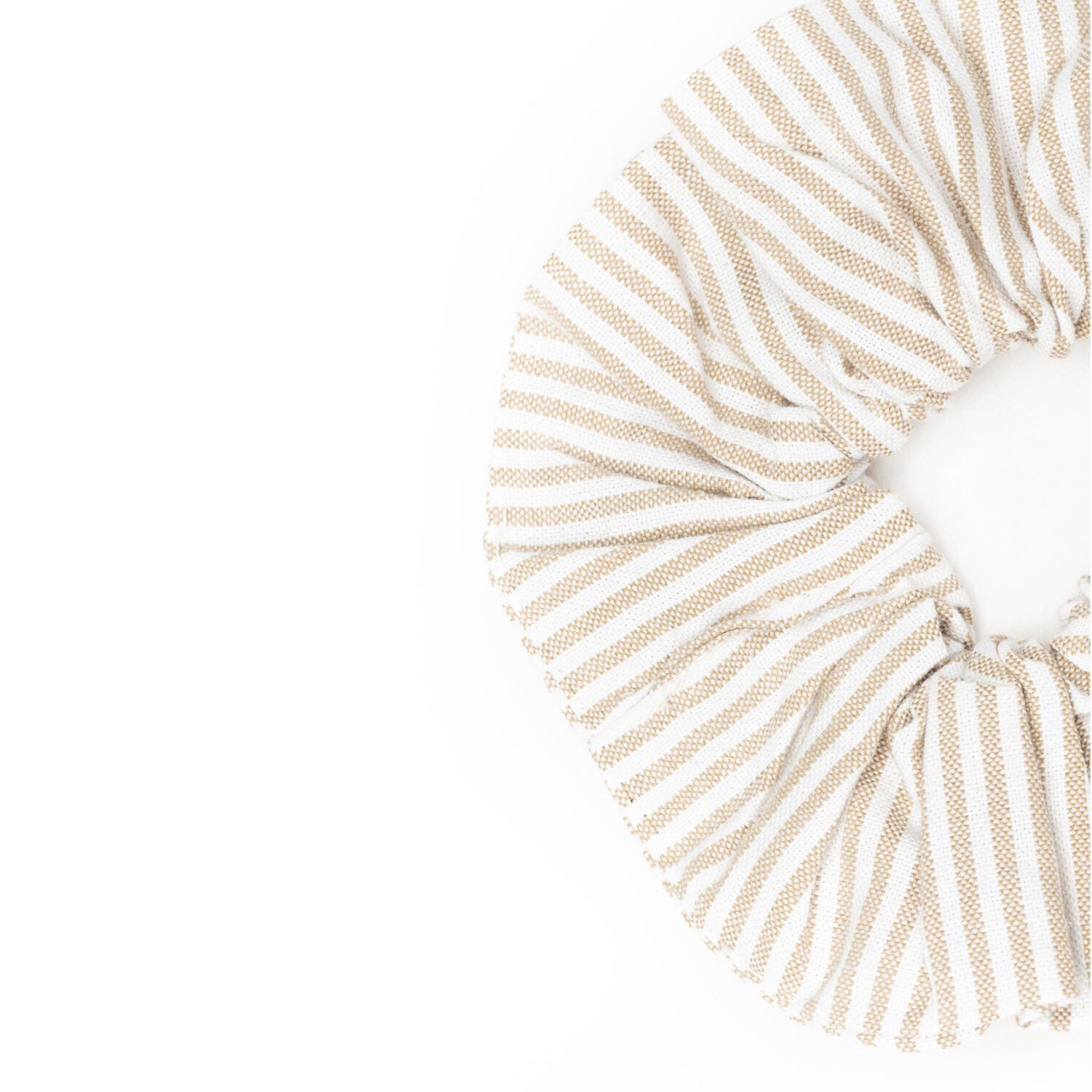 MELA Scrunchie Haargummi "AJITHA" - Beige Stripes