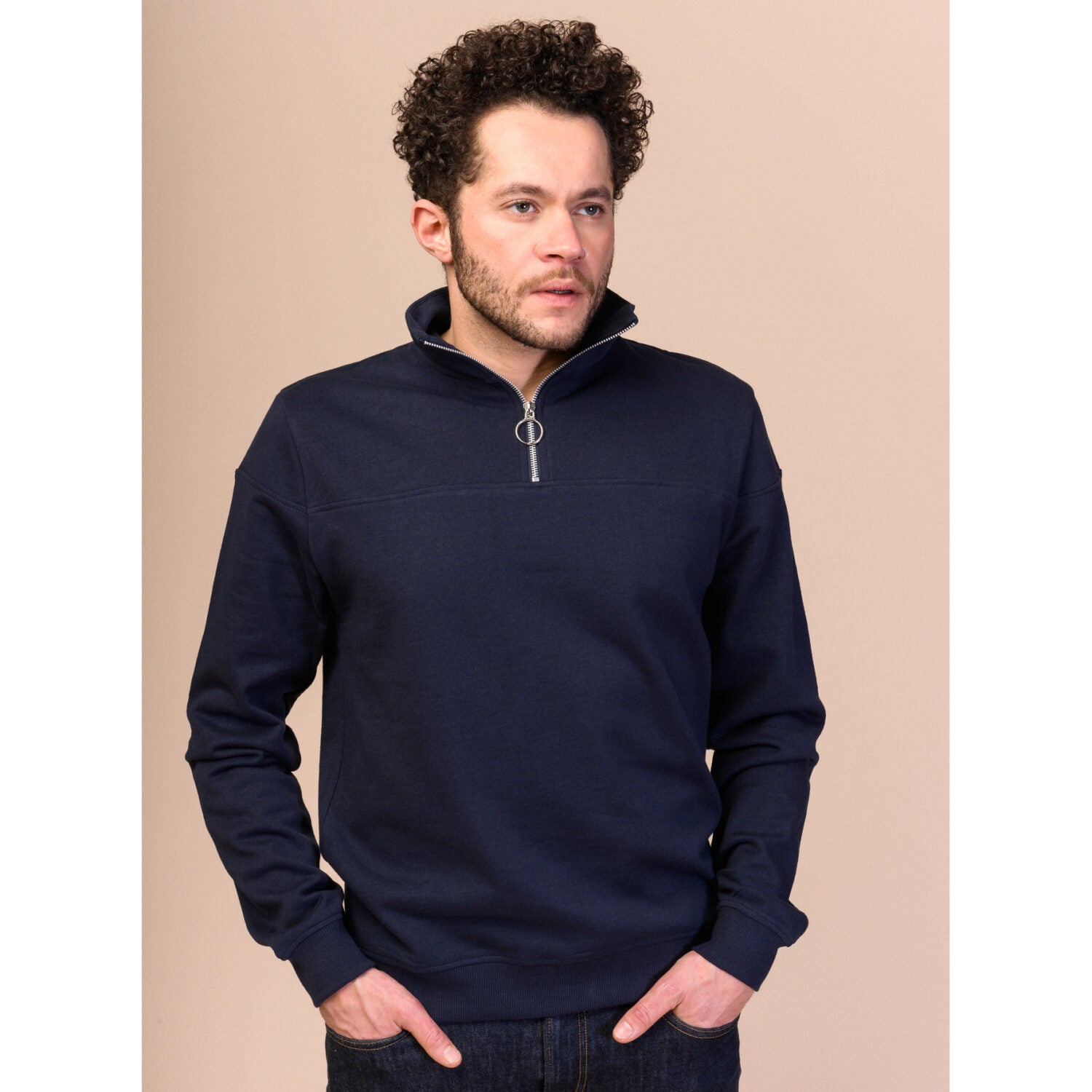 MELAWEAR Herren Troyer Hari cream khaki navy