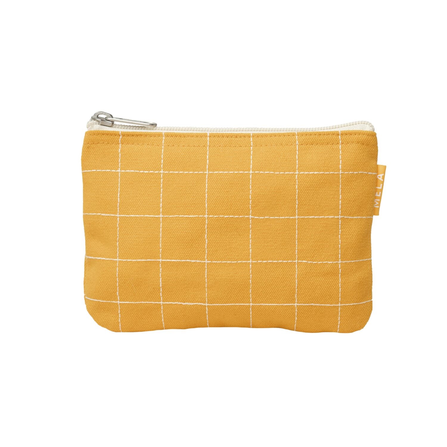 MELA Kleine Kosmetiktasche Sunflower Stickerei Grid