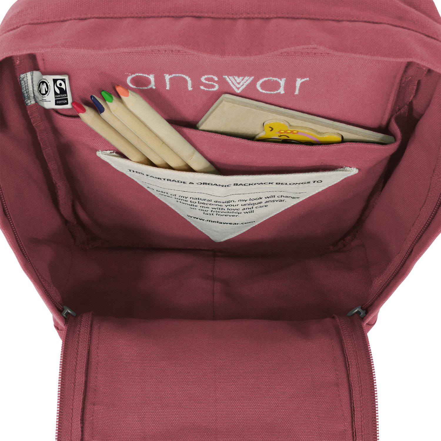 MELAWEAR Mini Rucksack "ansvar IV" altrosa