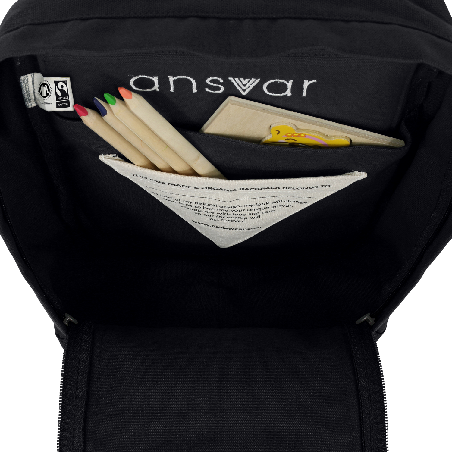 MELAWEAR Mini Rucksack "ansvar IV" schwarz