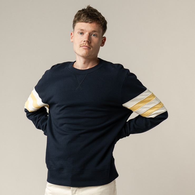 MELAWEAR Herren Sweatshirt "MANOJ" - Dritte Wahl Bunte Streifen L