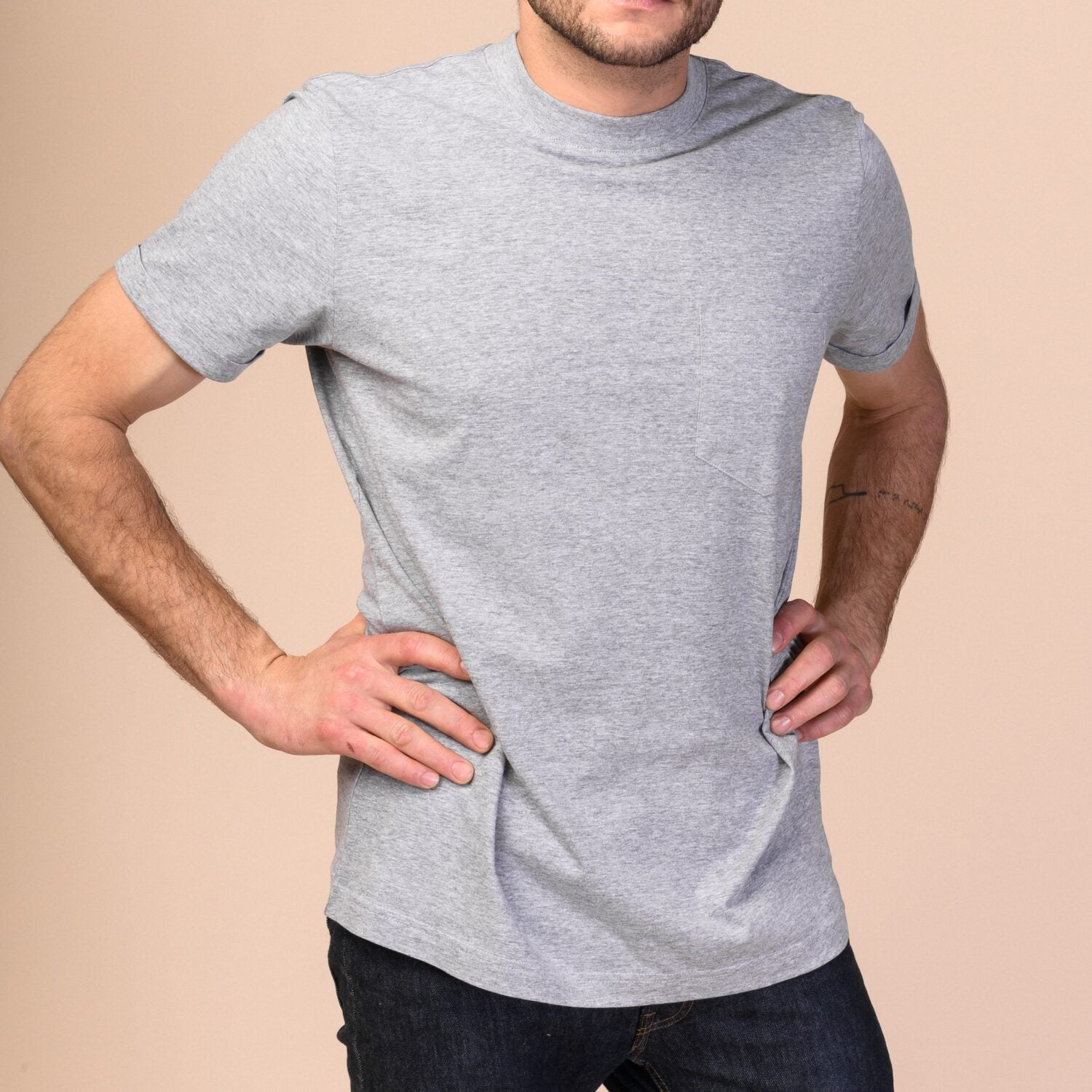 MELAWEAR Herren T-Shirt "Liem" Grau Melange M