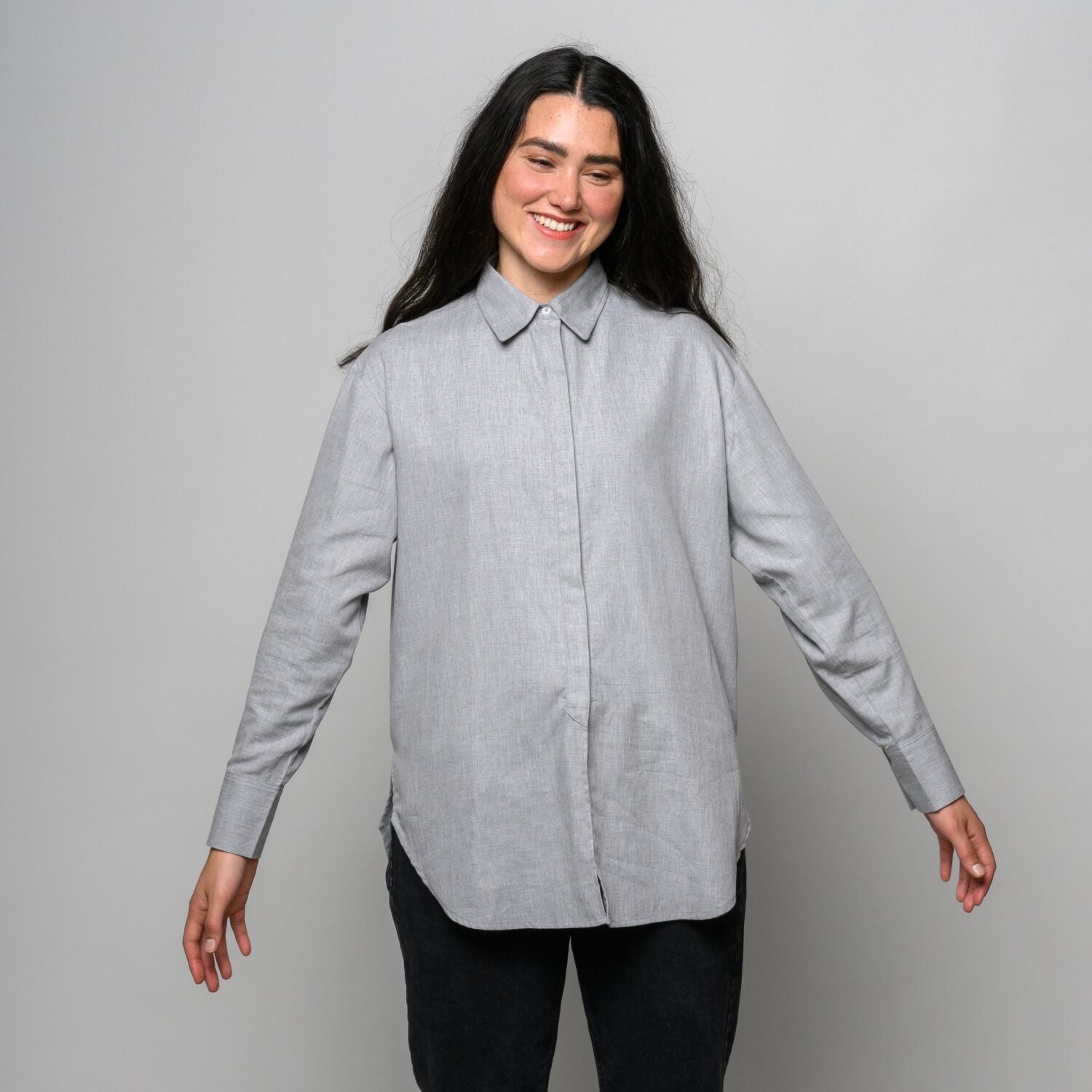 MELAWEAR Bluse "Tanu" Grau Melange M