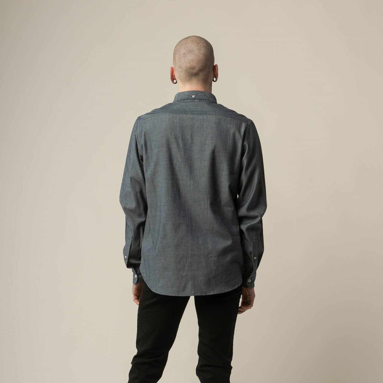 MELA Herren Hemd "AJAY" - darkblue chambray