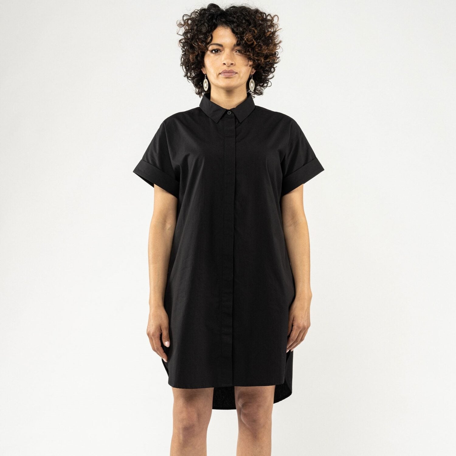 MELA Damen Blusenkleid "AMOLI" Schwarz M