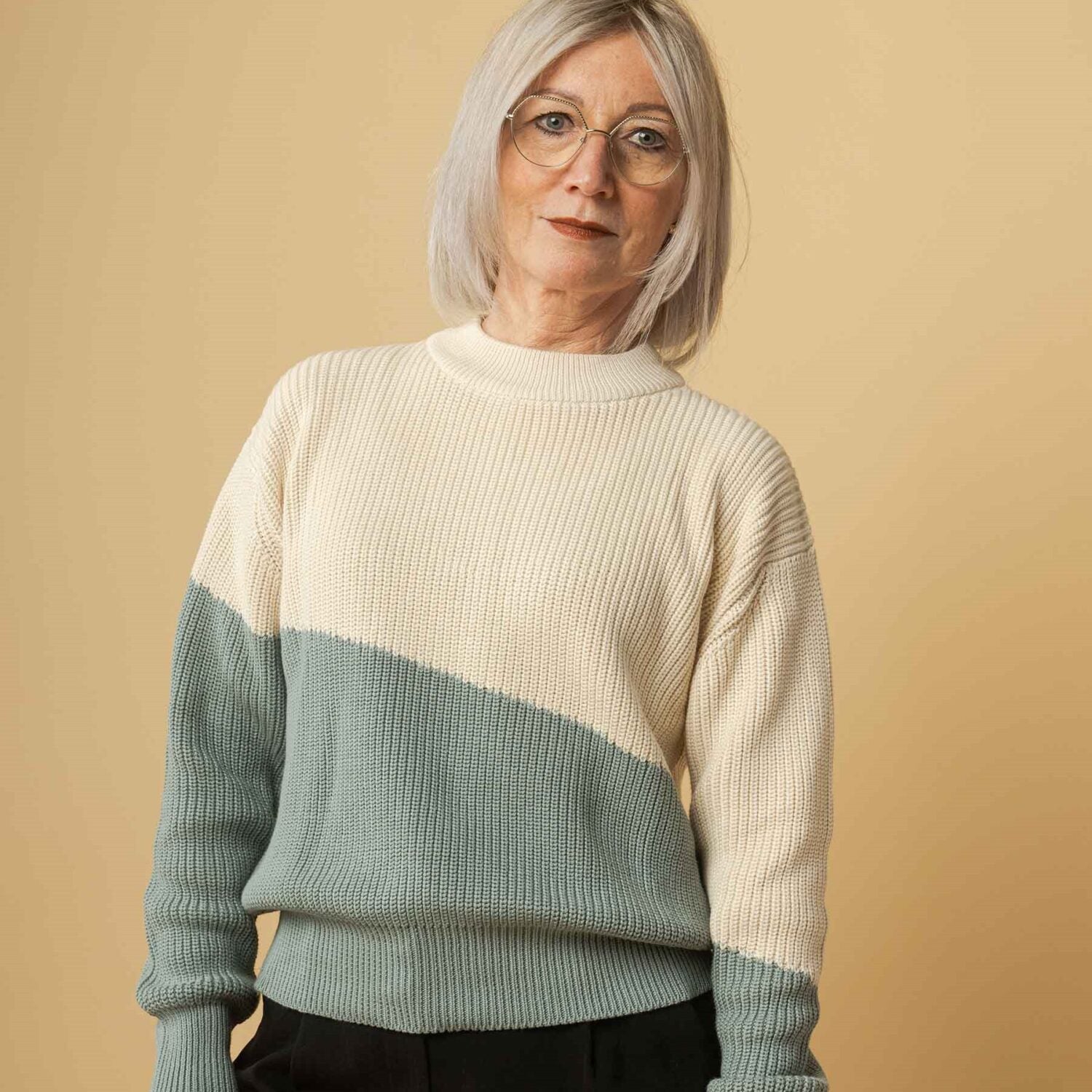 MELAWEAR Rippstrickpullover "JAIKA" Sage Cream M