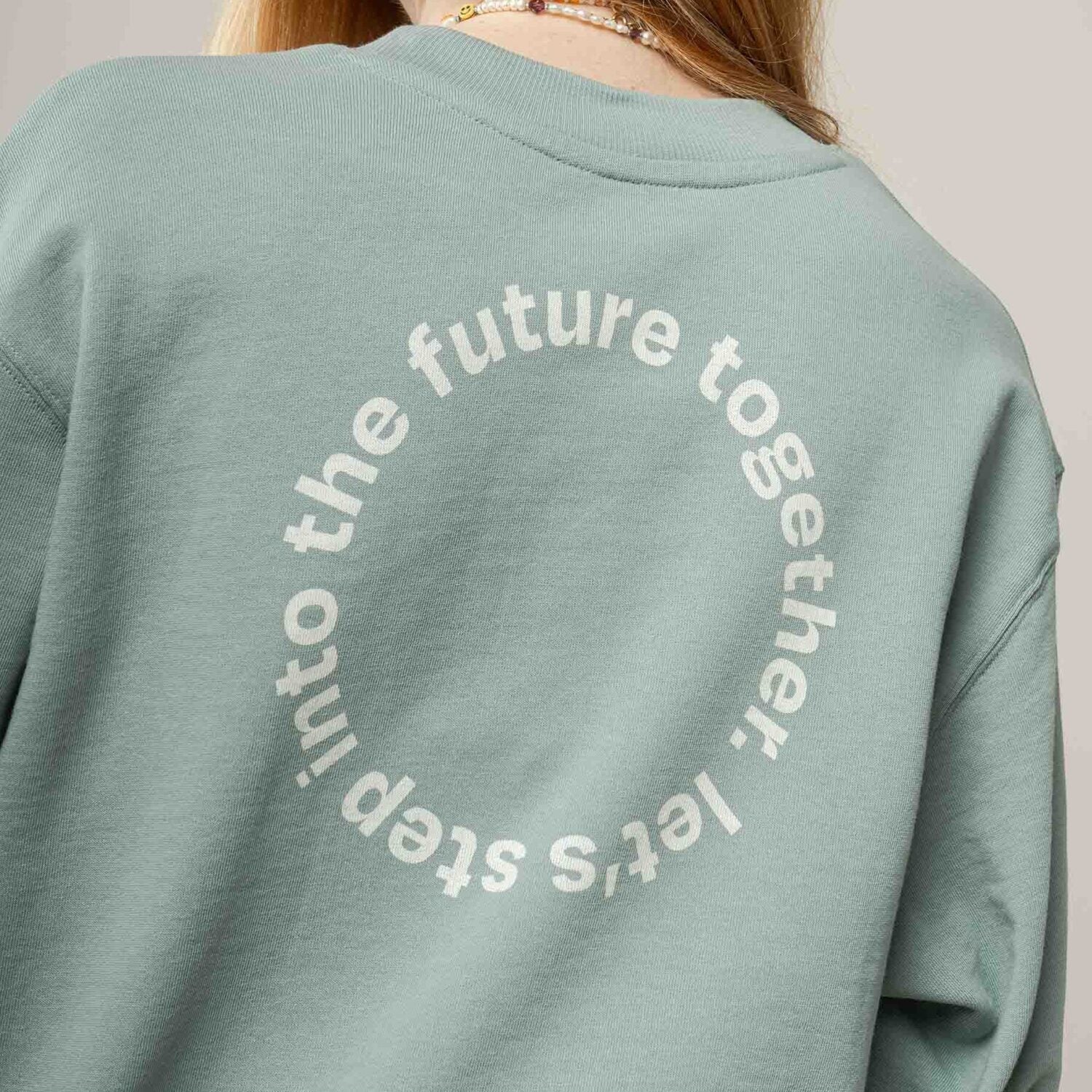MELA Damen Sweatshirt "RATI" - sage-druck cream