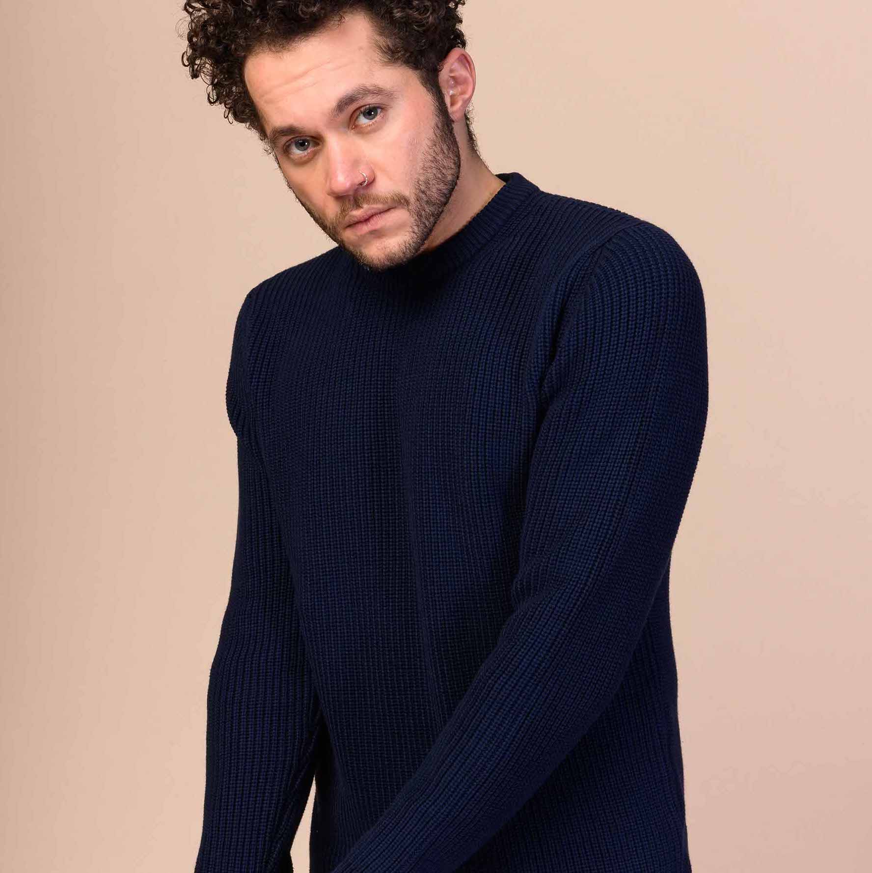 MELA Herren Strickpullover "RAVI" - Navy