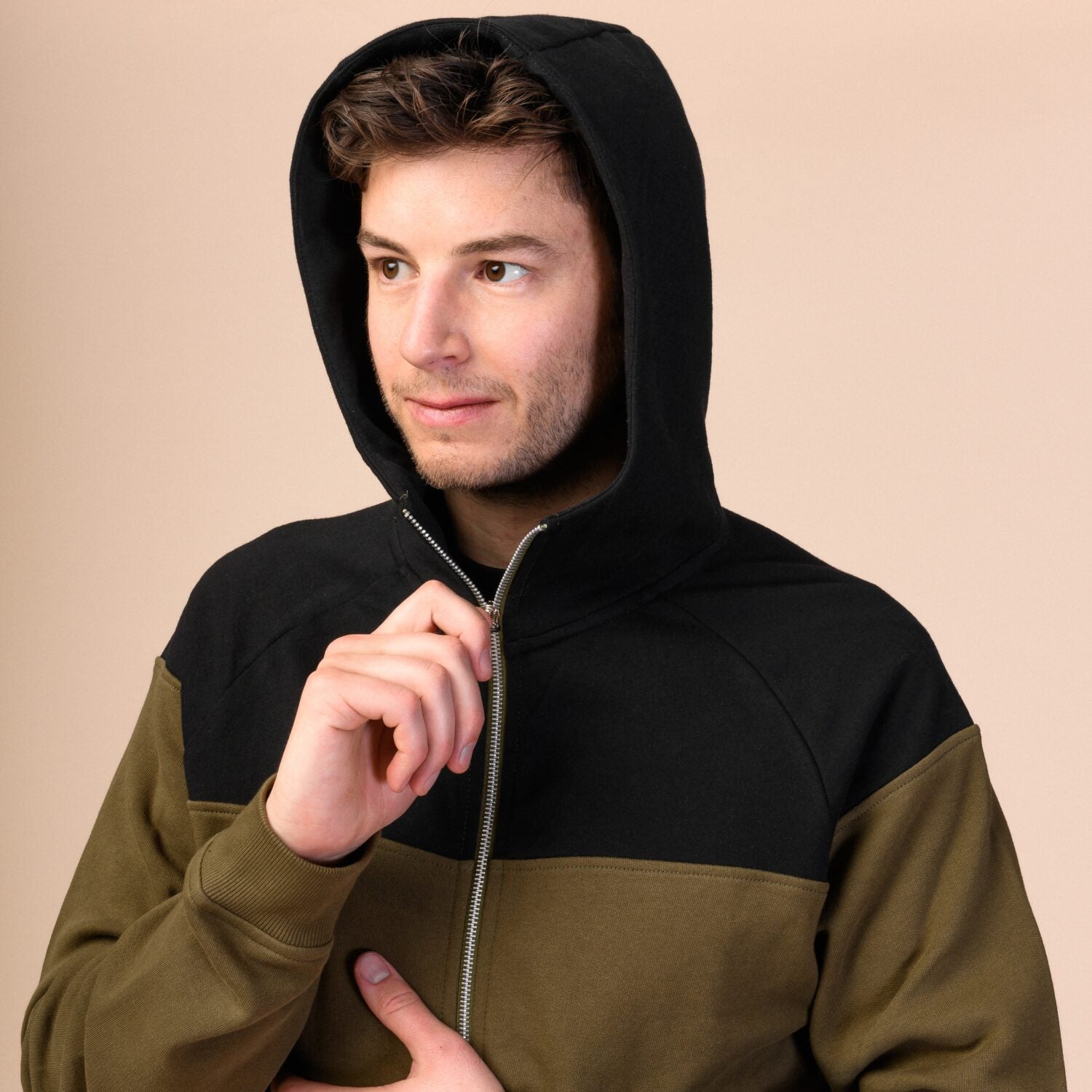 MELAWEAR Herren Sweatjacke "TARUN" Burgunderrot Schwarz L