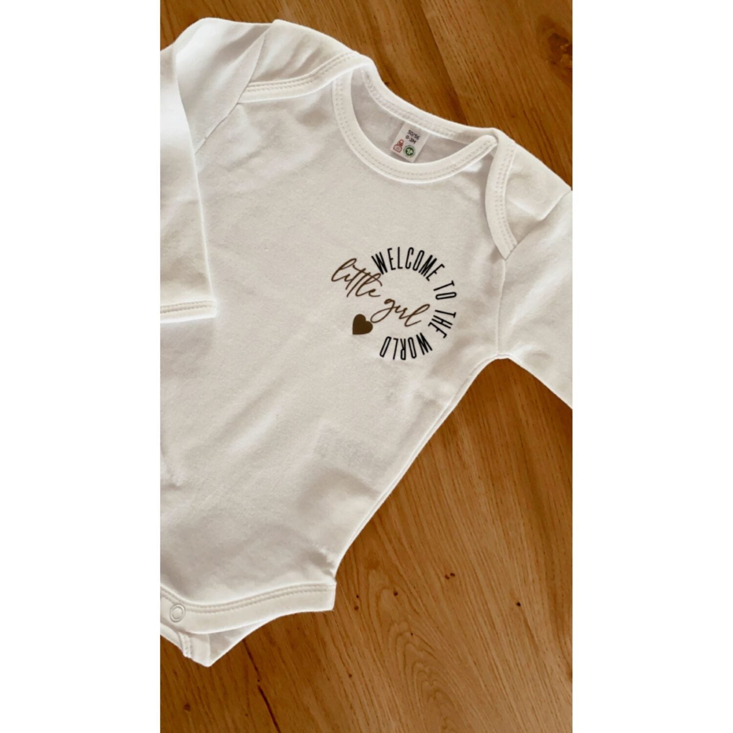 miniliebe Langarm Babybody "Welcome little Girl"