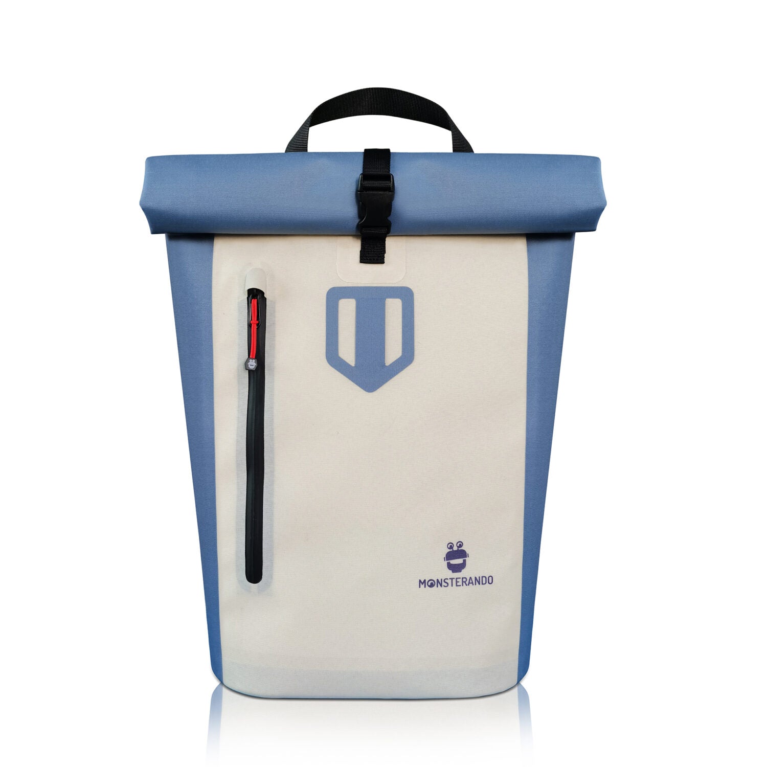 MONSTERANDO Wasserdichter Roll-Top-Rucksack Blau