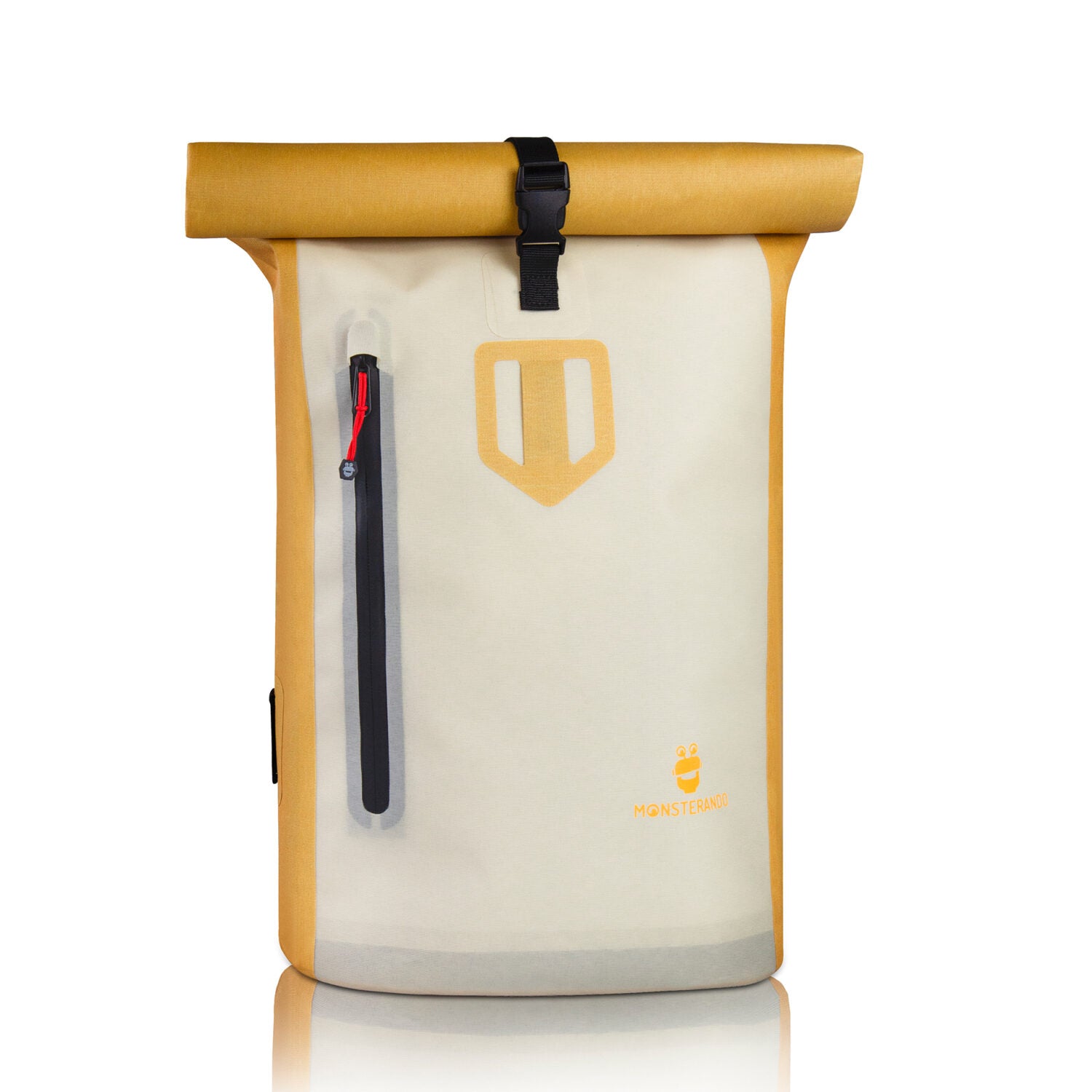 MONSTERANDO Wasserdichter Roll-Top-Rucksack Gelb