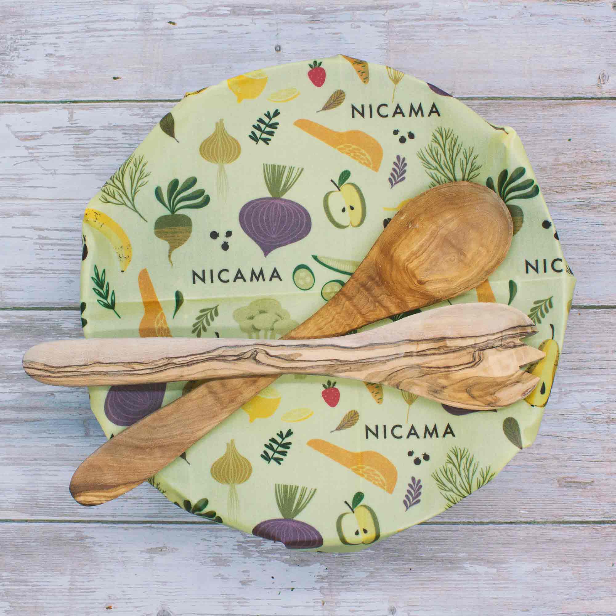 NICAMA Bienenwachstuch 28x28 cm - verschiedene FarbenMuster_2