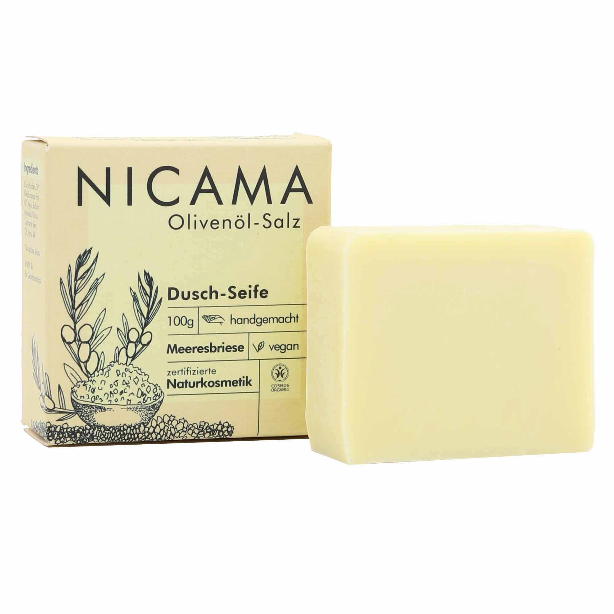 NICAMA Duschseife 100 g Olivenöl-Salz