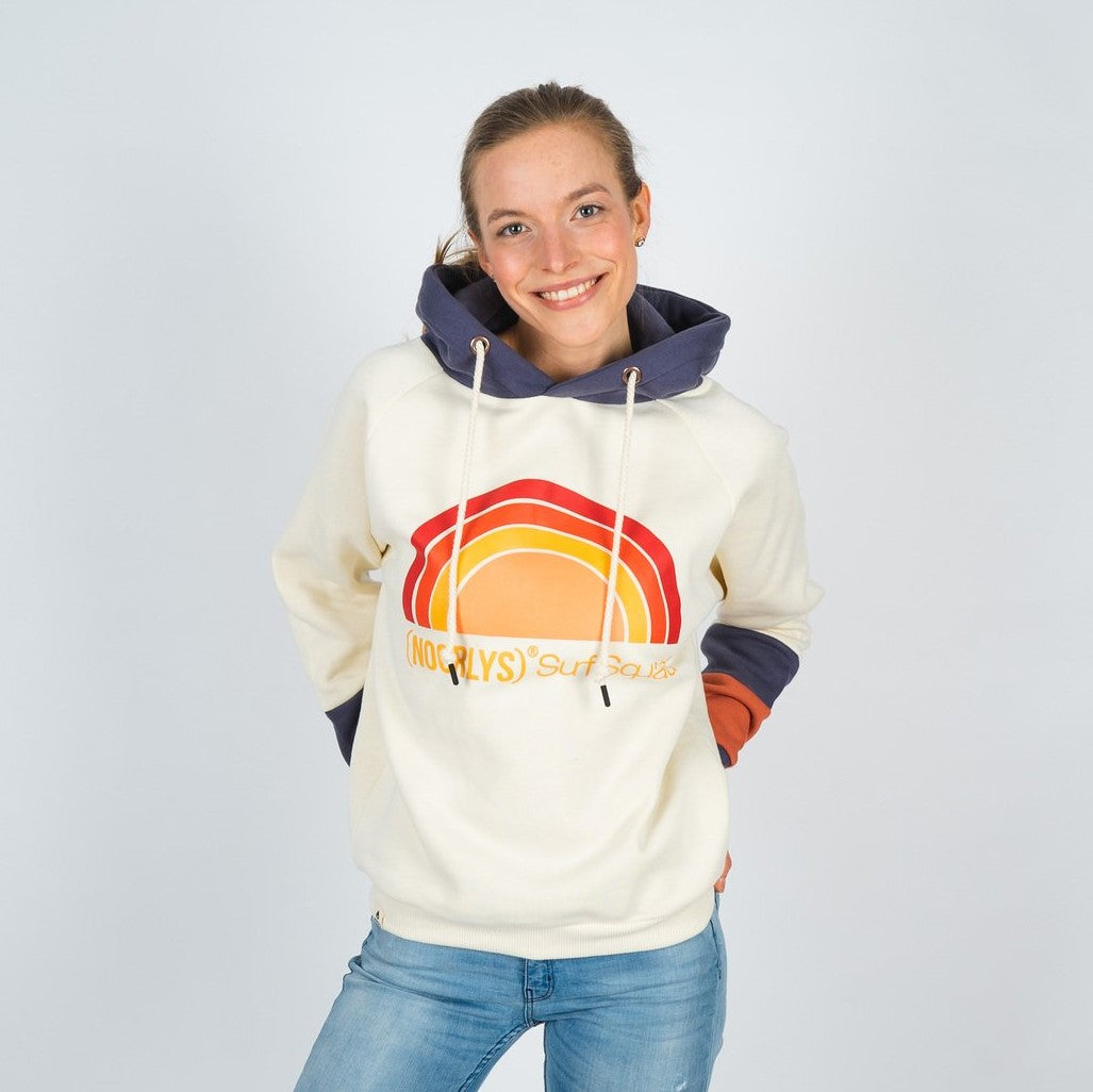 Noorlys Damen Hoodie "TÜÜTJE" - Pearled Ivory-Gray Stone