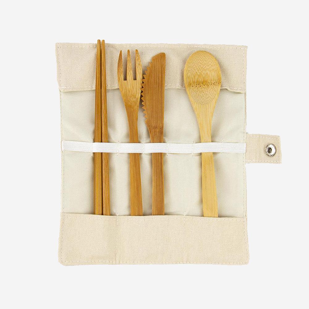 Original Unverpackt Bambus Besteck-Set