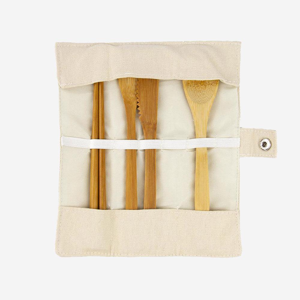 Original Unverpackt Bambus Besteck-Set