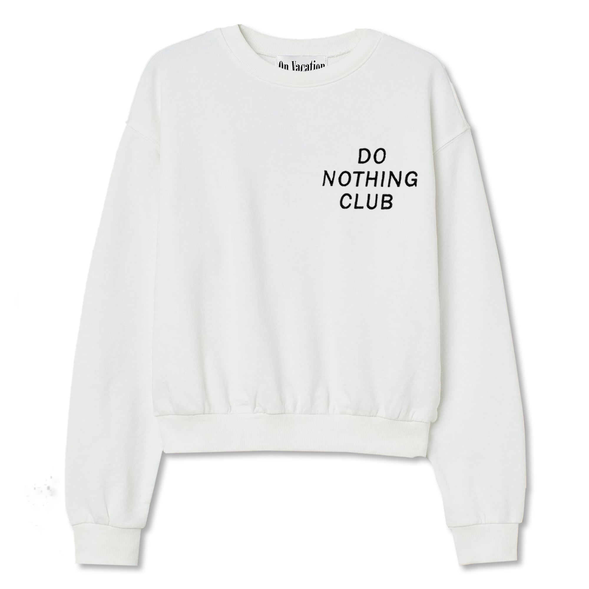 On Vacation Ladies Sweater "Do Nothing Club" White